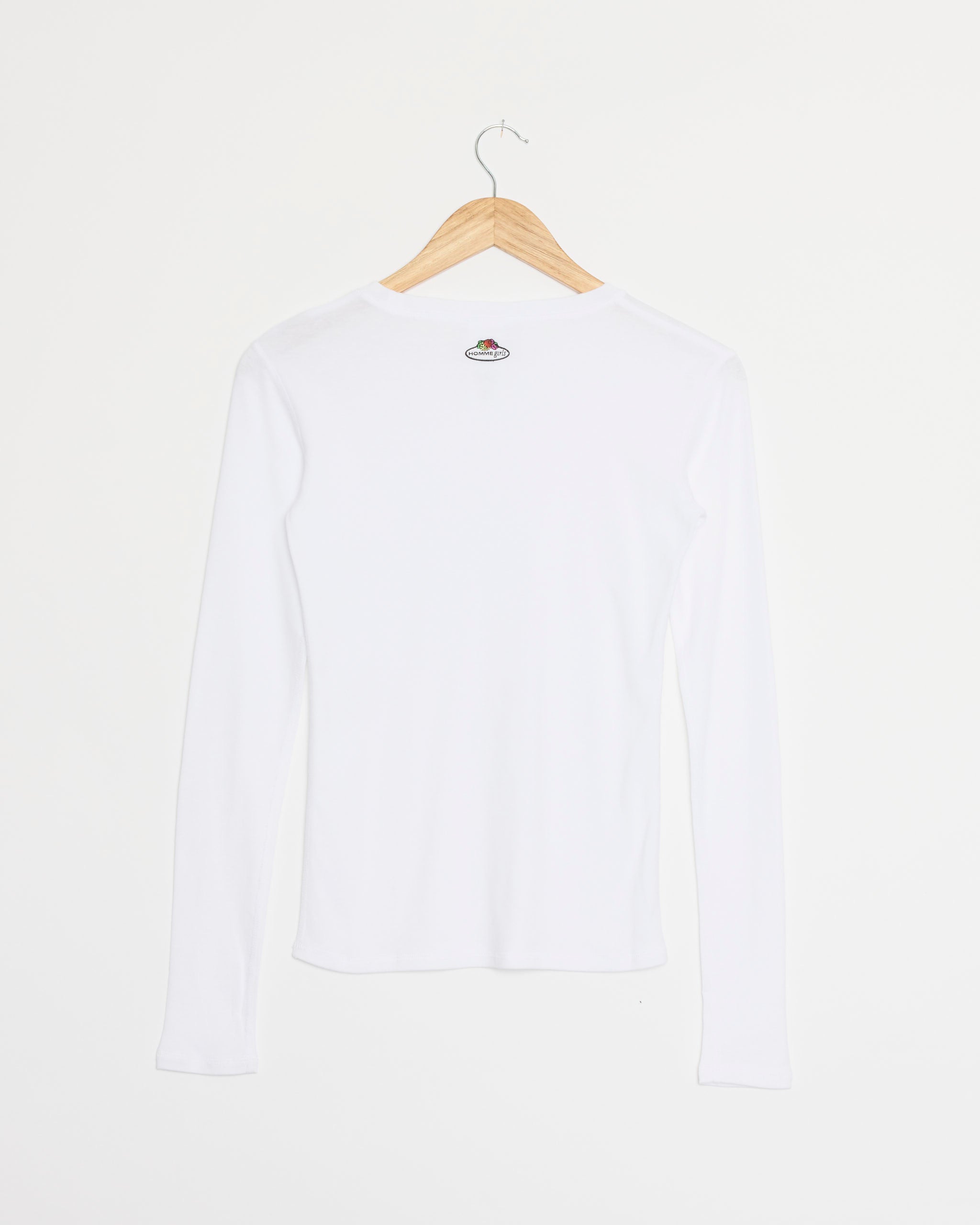 Hommegirls L/S Slim Tee - White / S (285931)