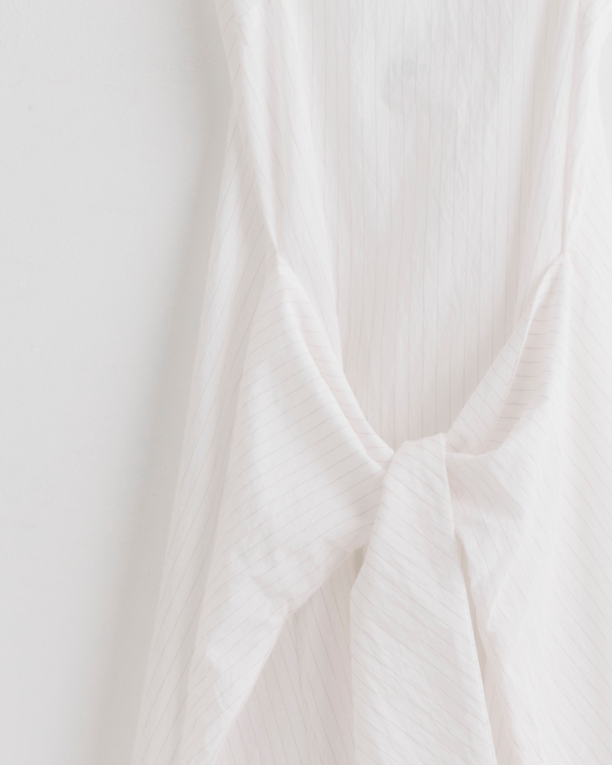 ST. AGNI Pinstripe Relaxed Cocoon Dress - White / S (285972)