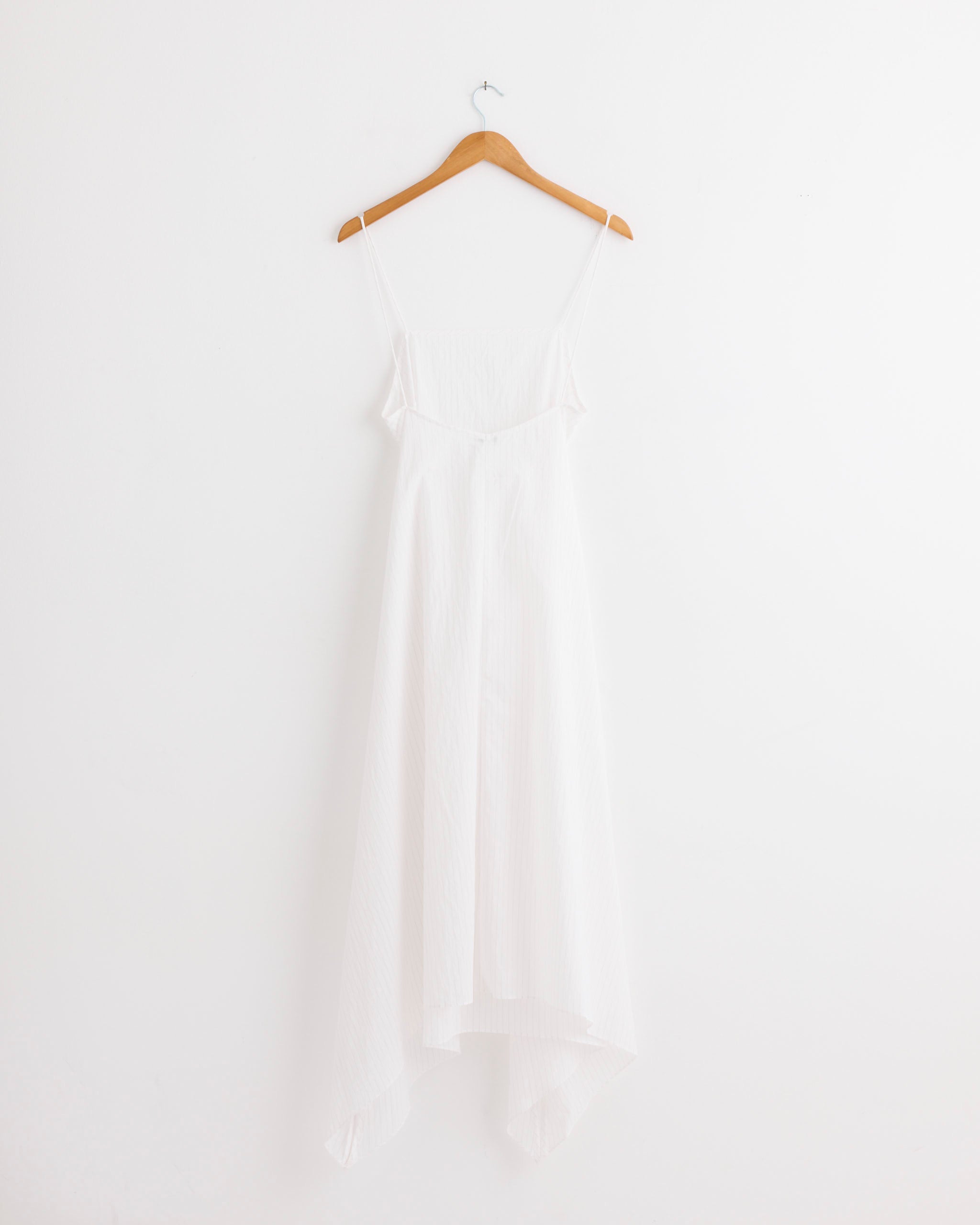 ST. AGNI Pinstripe Relaxed Cocoon Dress - White / S (285972)