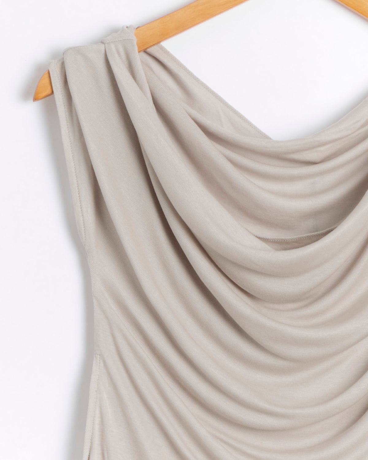 ST. AGNI Fine Jersey Off Shoulder Top - Soft Ash / S (286037)