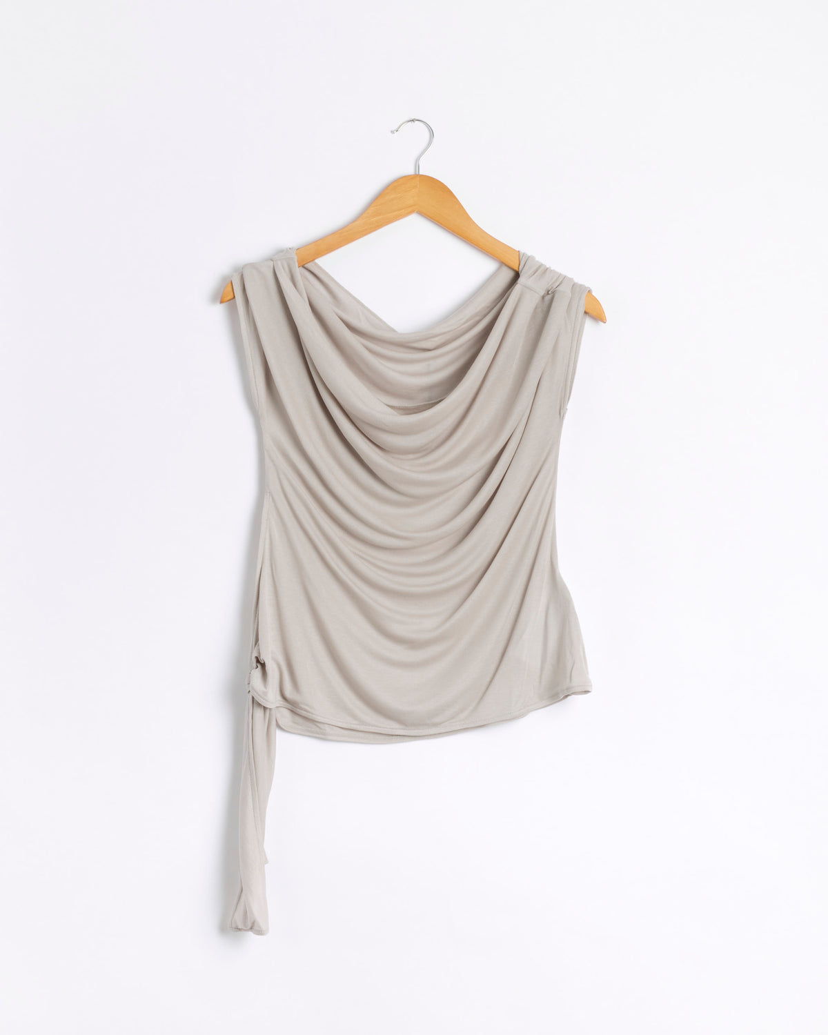 ST. AGNI Fine Jersey Off Shoulder Top - Soft Ash / S (286037)