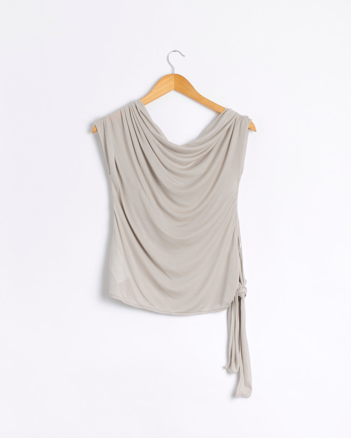 ST. AGNI Fine Jersey Off Shoulder Top - Soft Ash / S (286037)