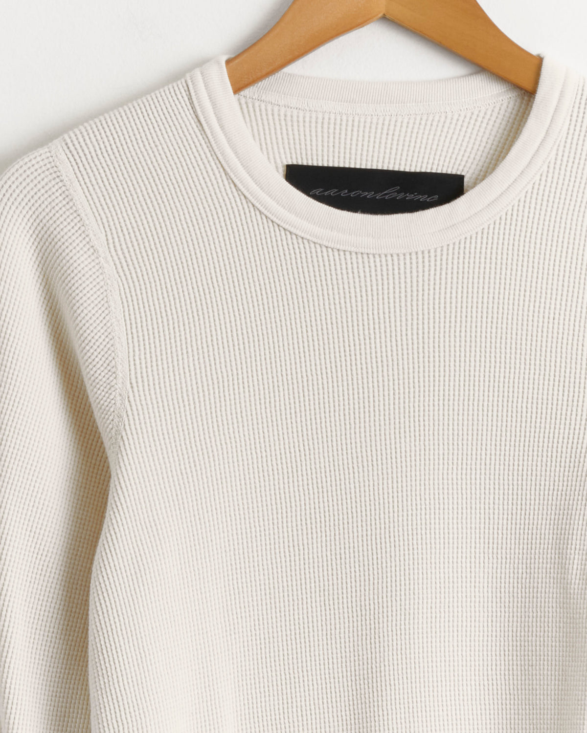 Aaron Levine Thermal L/S Tee - Cream / S (286365)