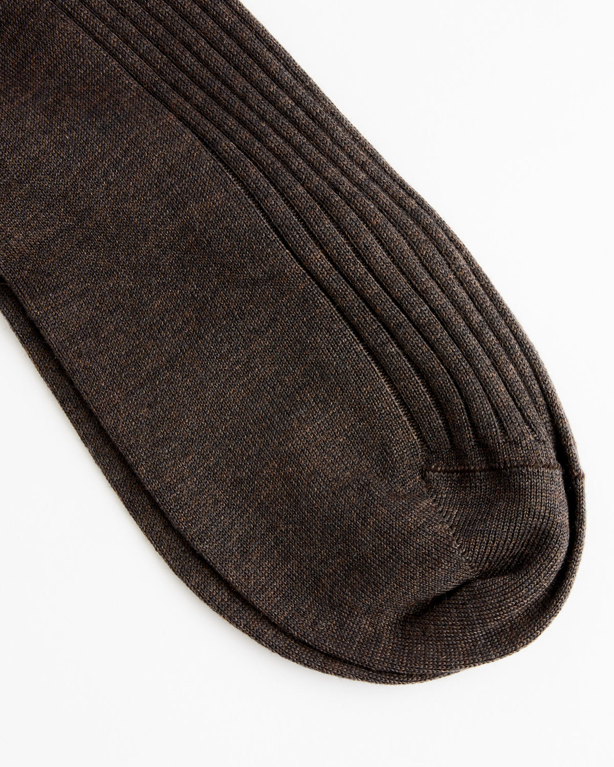 Margaret Howell Full Rib Sock, Dark Brown - Dark Brown / OS (286399)