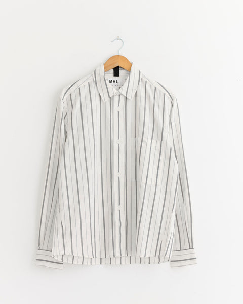 Overall Shirt in Off White/Navy