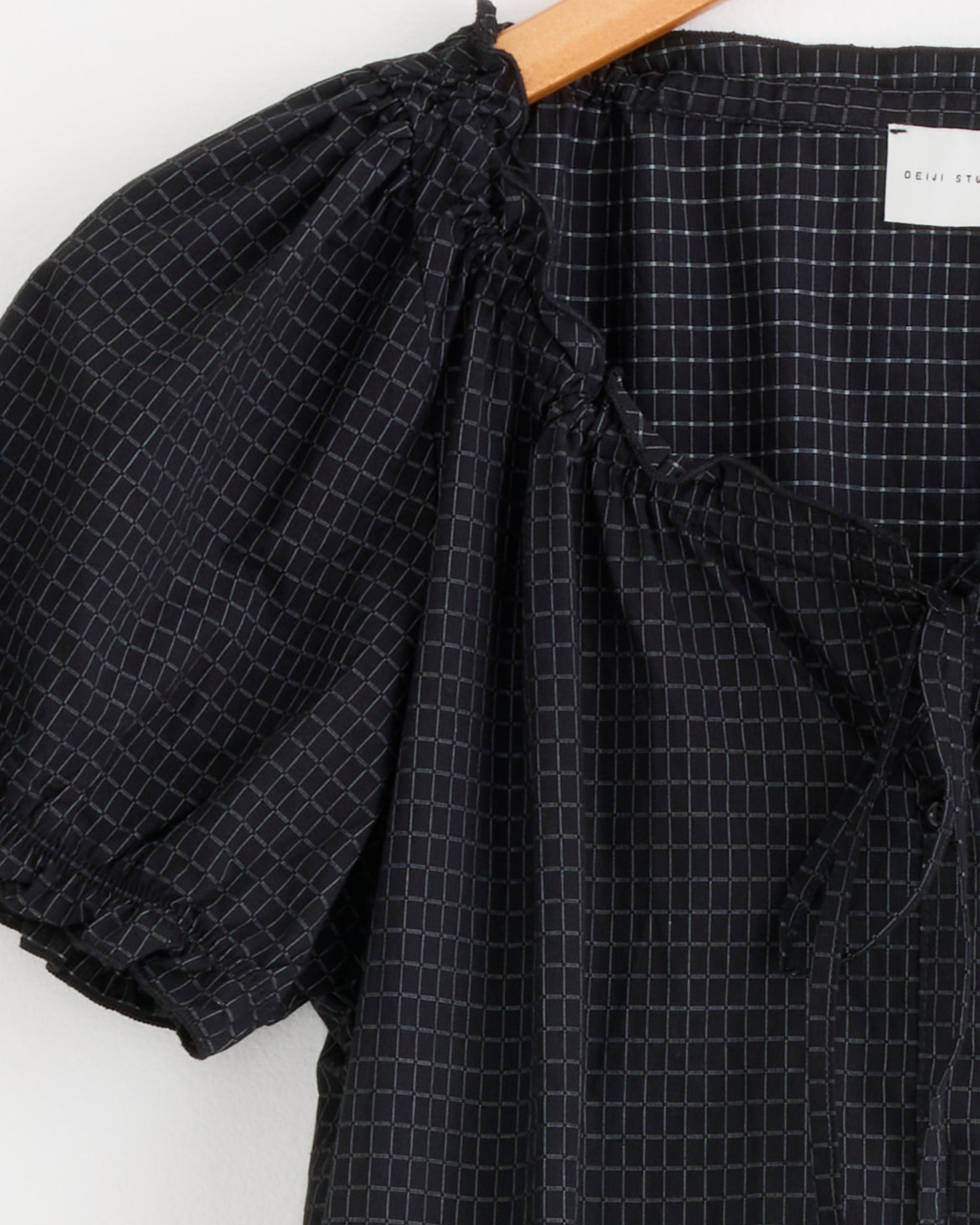 Deiji Studios Buttoned Mini Dress - Mono Grid / XS (286469)