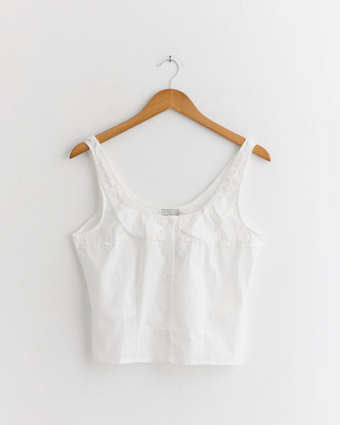 Frills Top in White