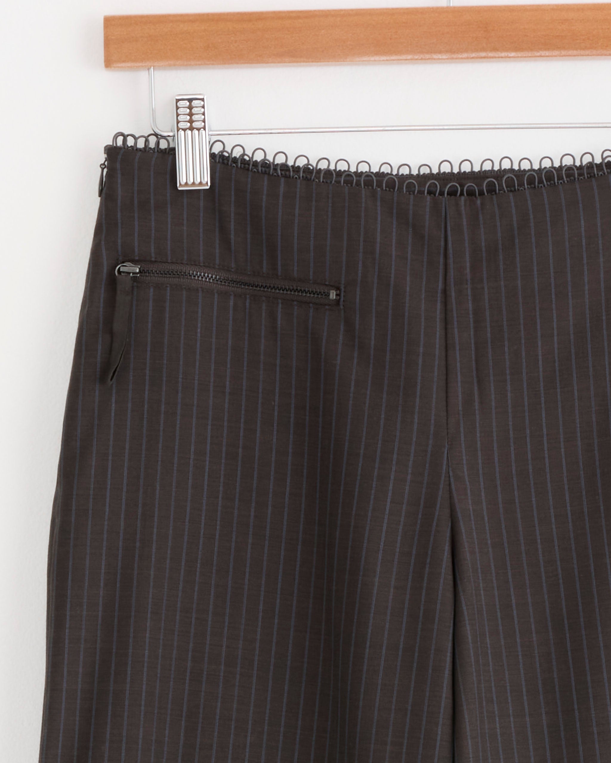 Deiji Studios Pure Wool Zip Pant - Charcoal Stripe / XS (286489)