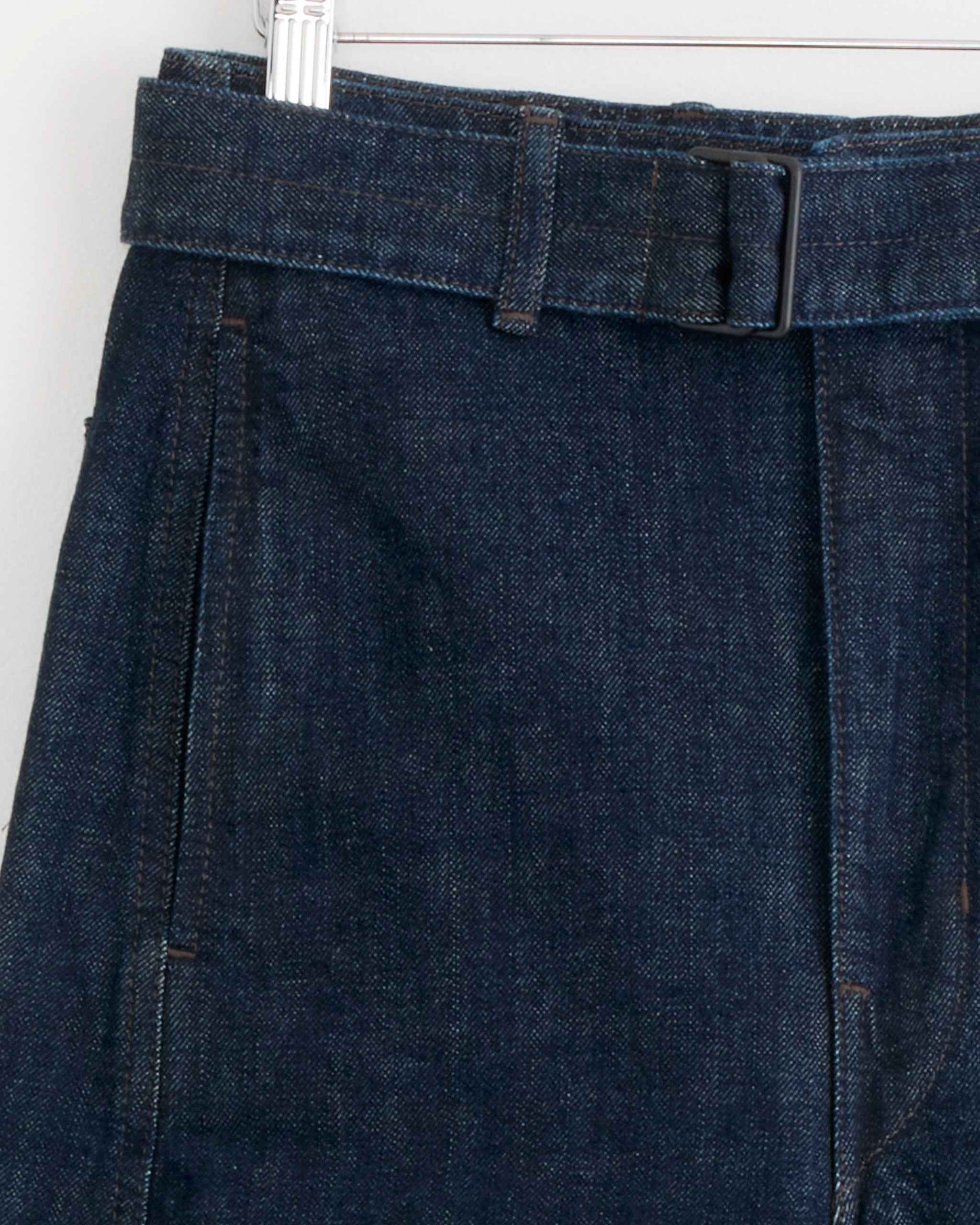 Twisted Belted Denim Pant in Indigo - Indigo / XS (286557)