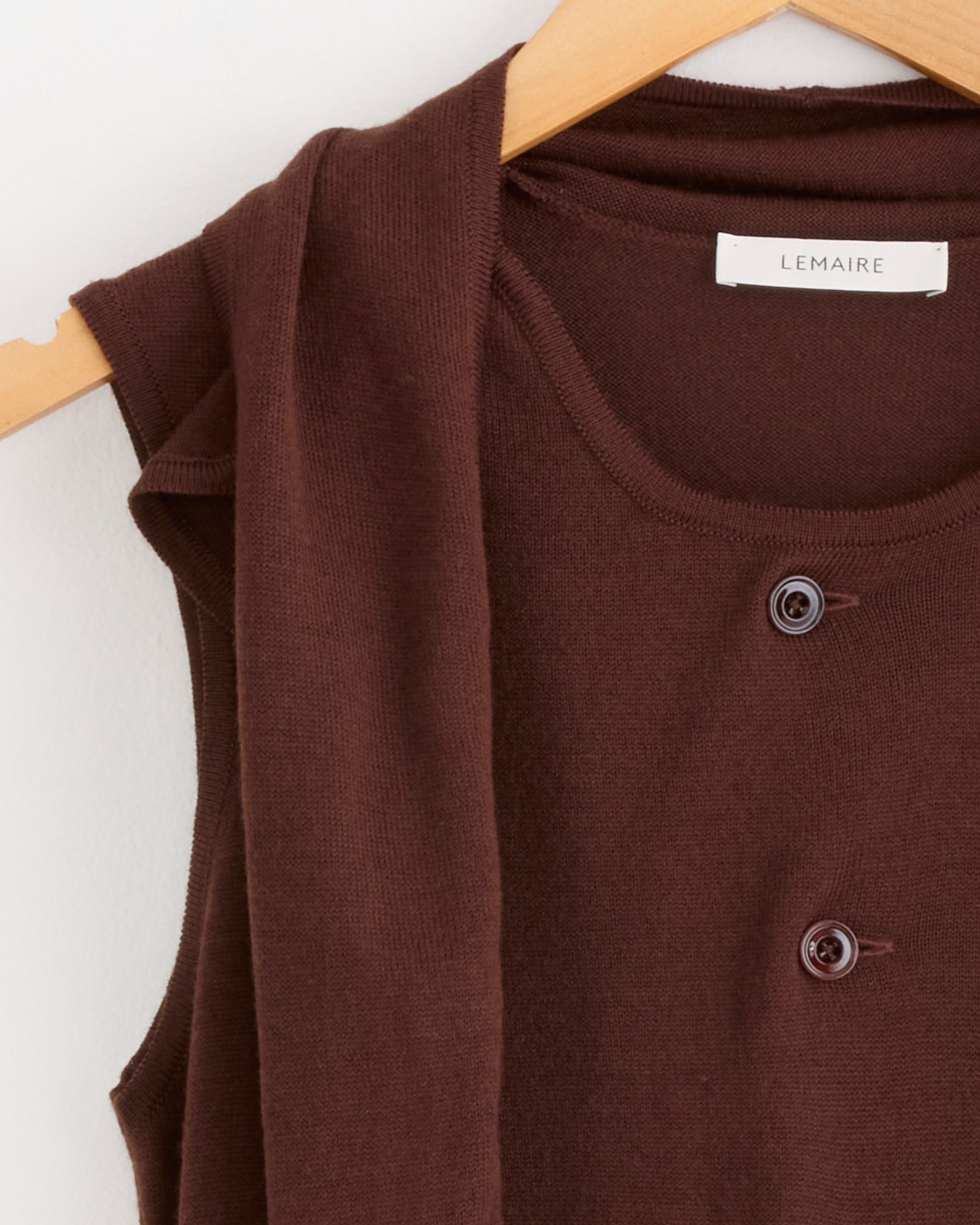 Asymmetrical Vest in Acajou - Acajou / XS (286596)