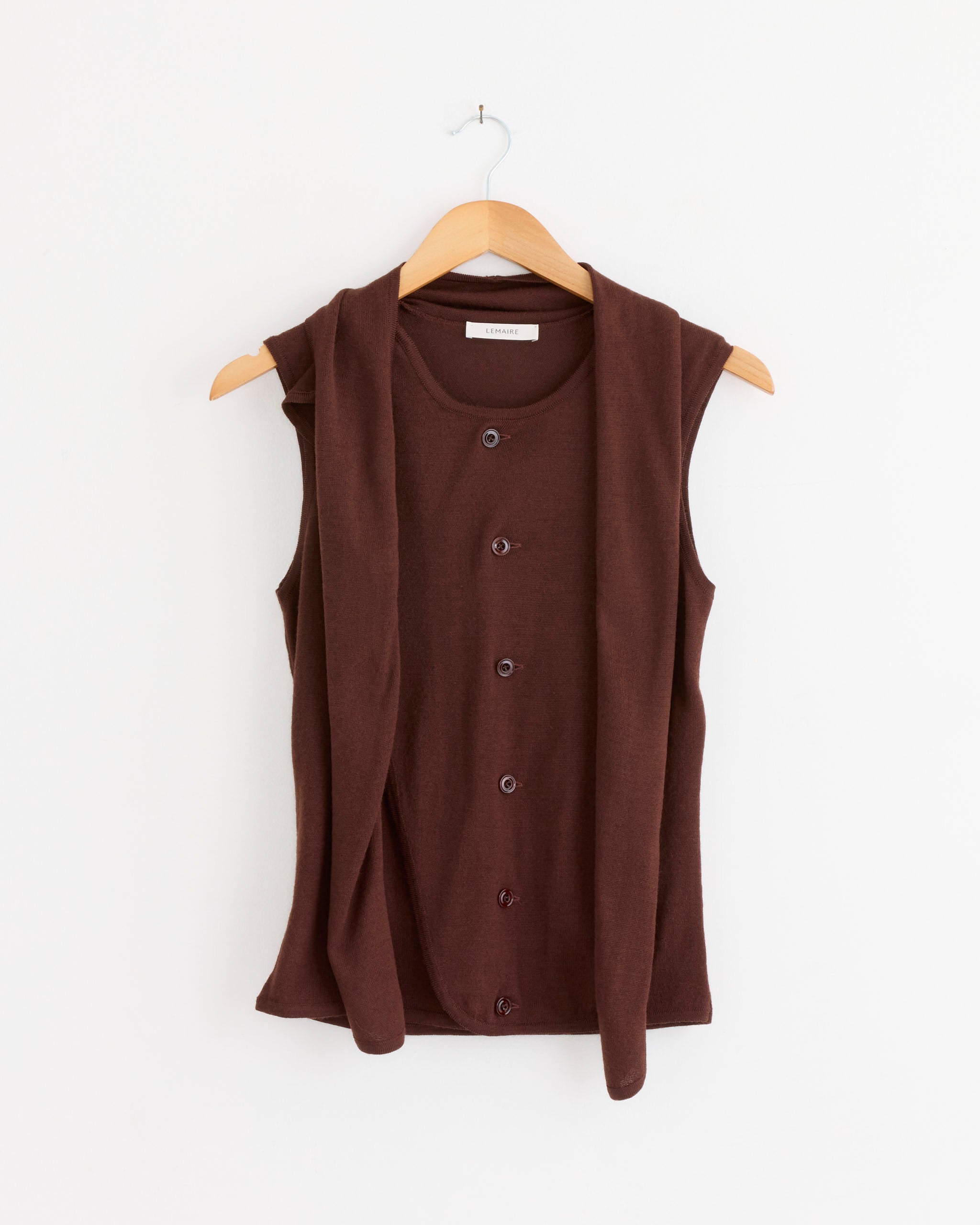 Asymmetrical Vest in Acajou - Acajou / XS (286596)
