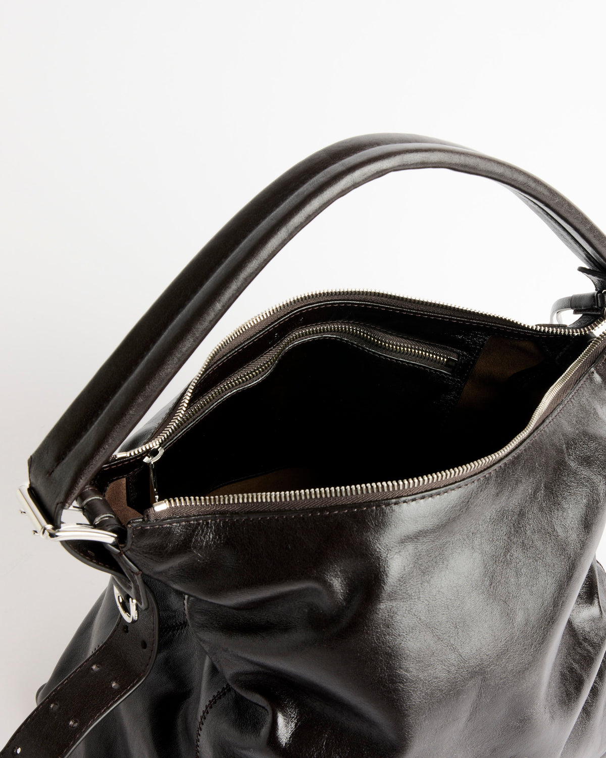 Lemaire Small Belted Hobo Bag - Dark Chocolate - Default Title (286620)