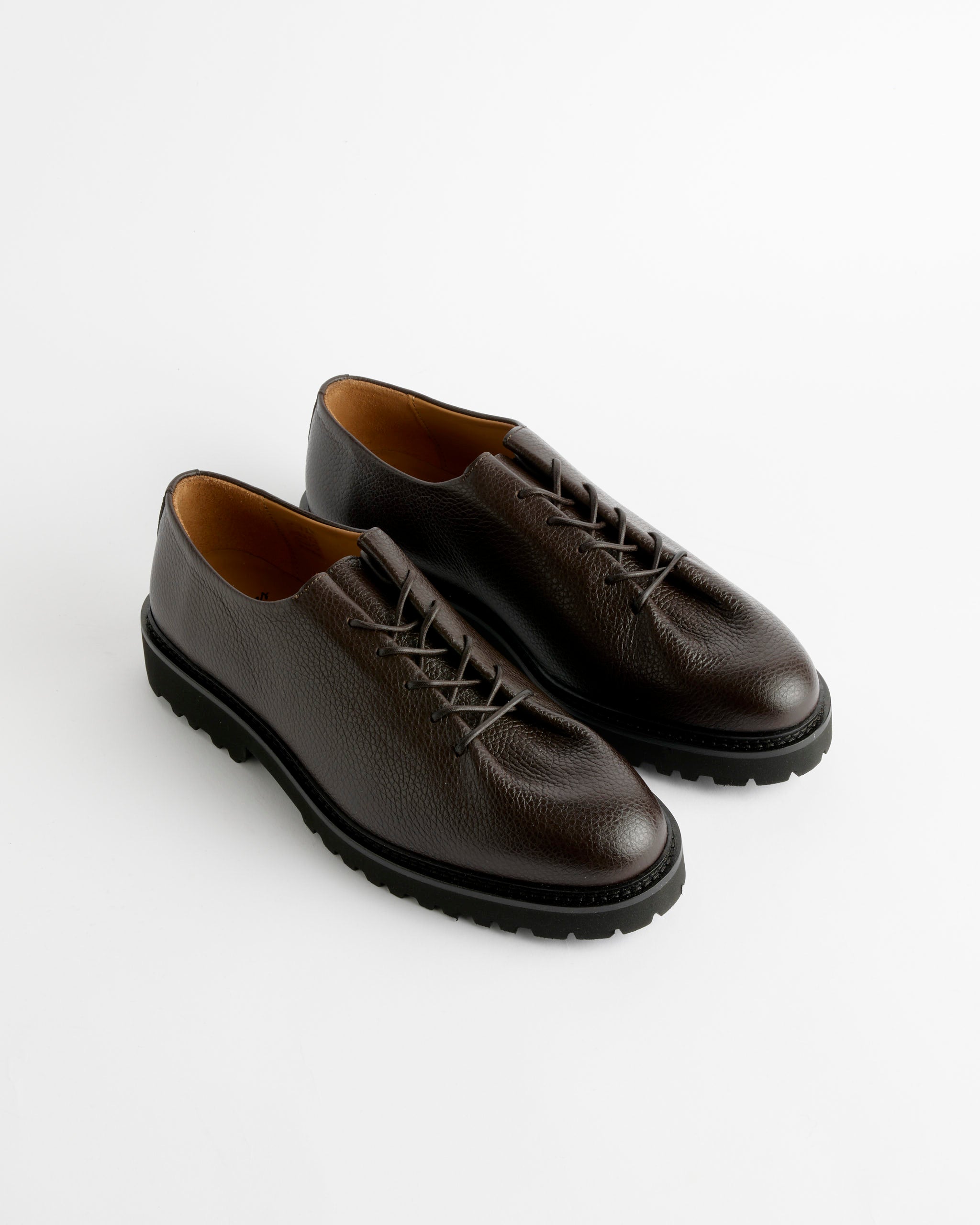 Jacques Soloviere Paris Edouard Lug Grained Calf Leather, Ebano - Ebano / 44 (286931)