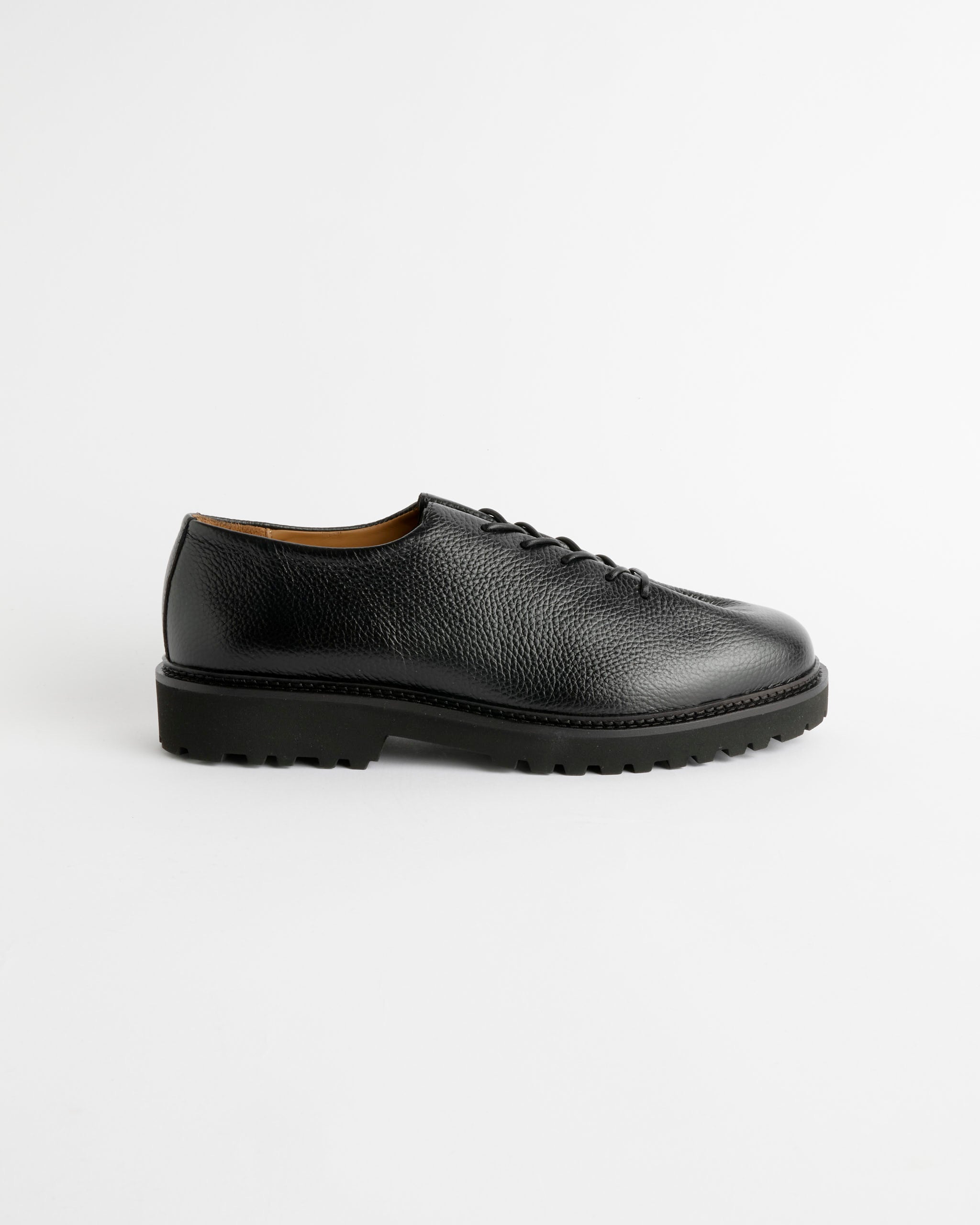 Jacques Soloviere Paris Edouard Lug Grained Calf Leather, Black - Black / 45 (286938)