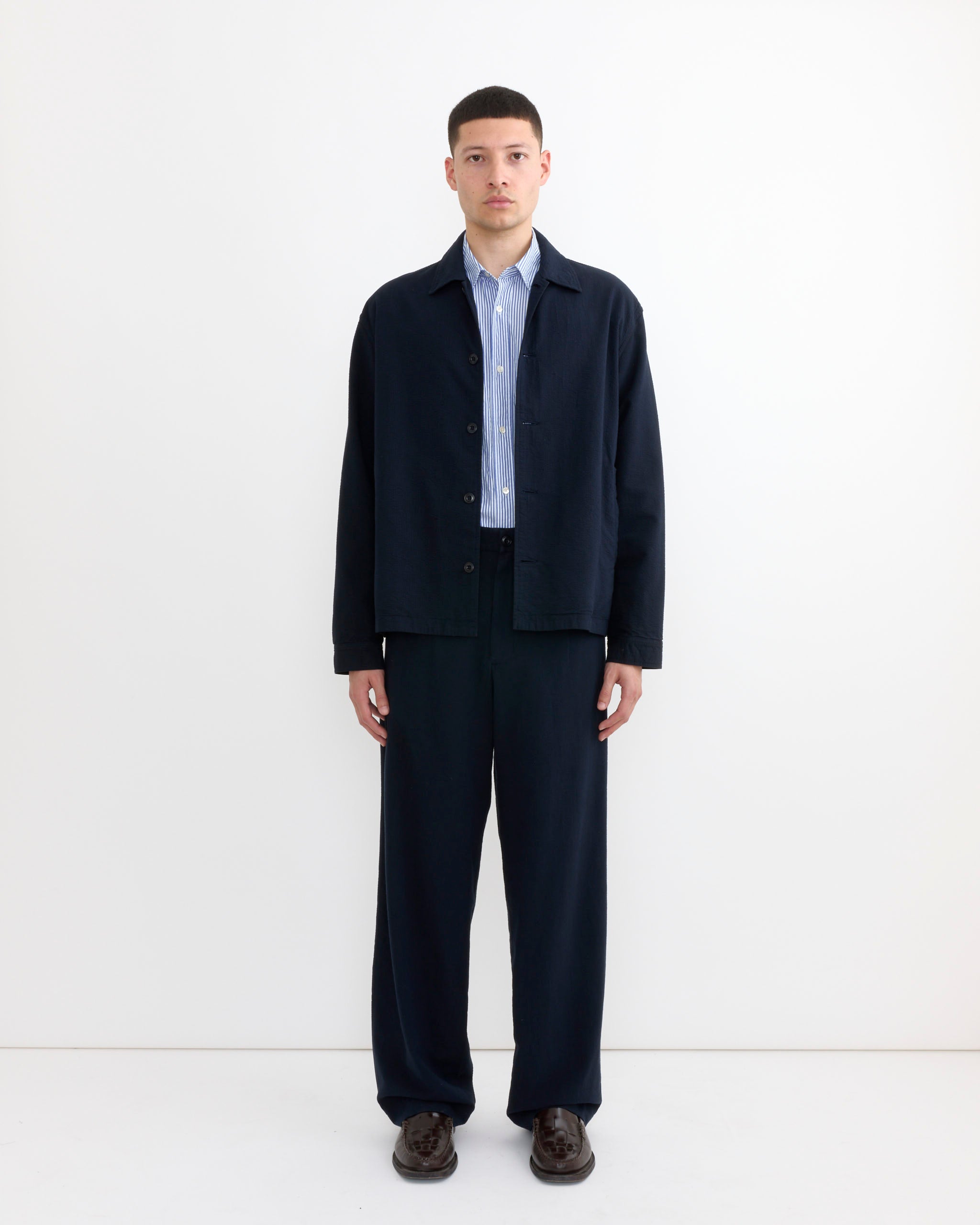 Soft Double Breasted Jacket in Dark Espresso