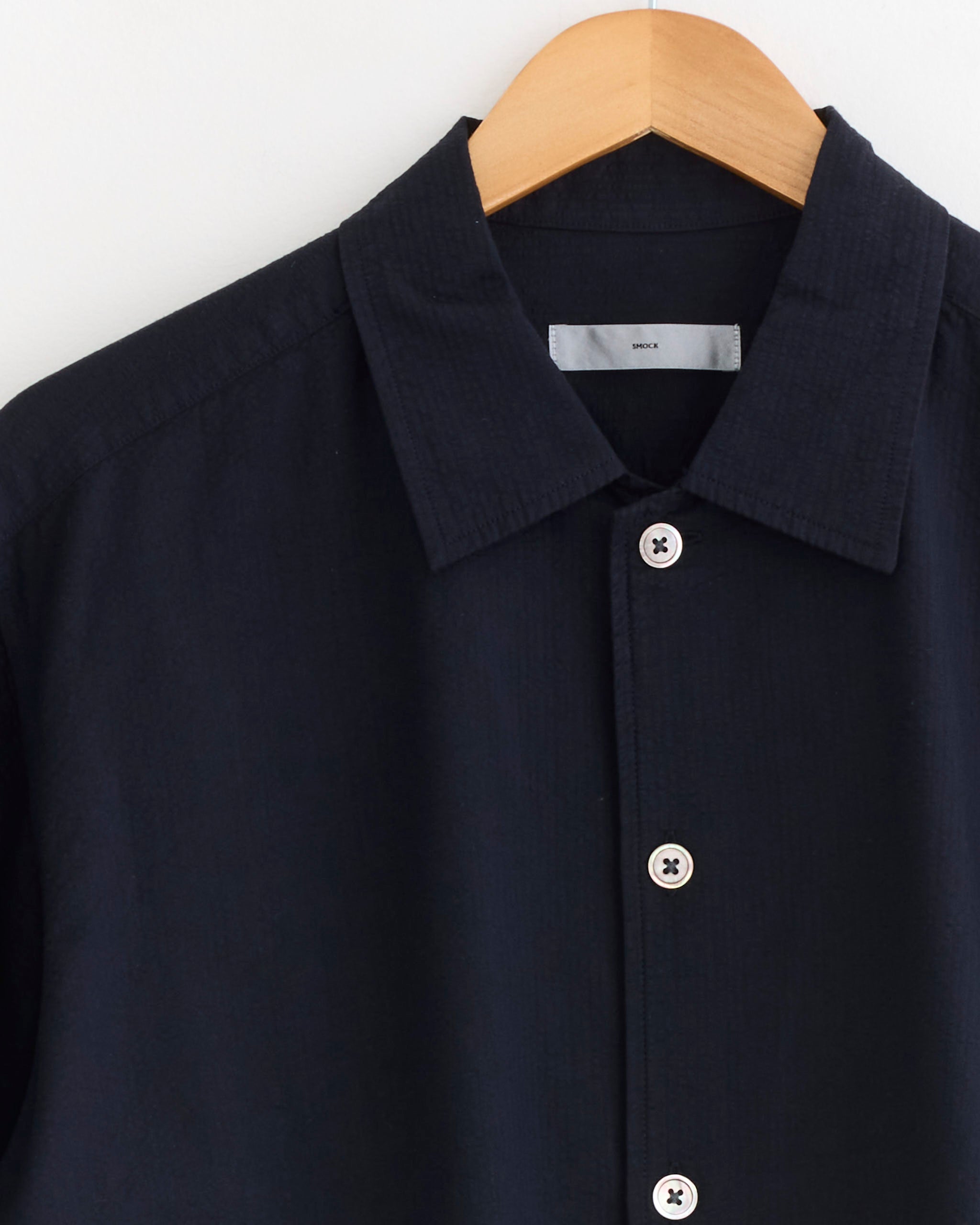Cardiff Shirt in Japanese Seersucker Navy - Japanese Seersucker Navy / L (286983)
