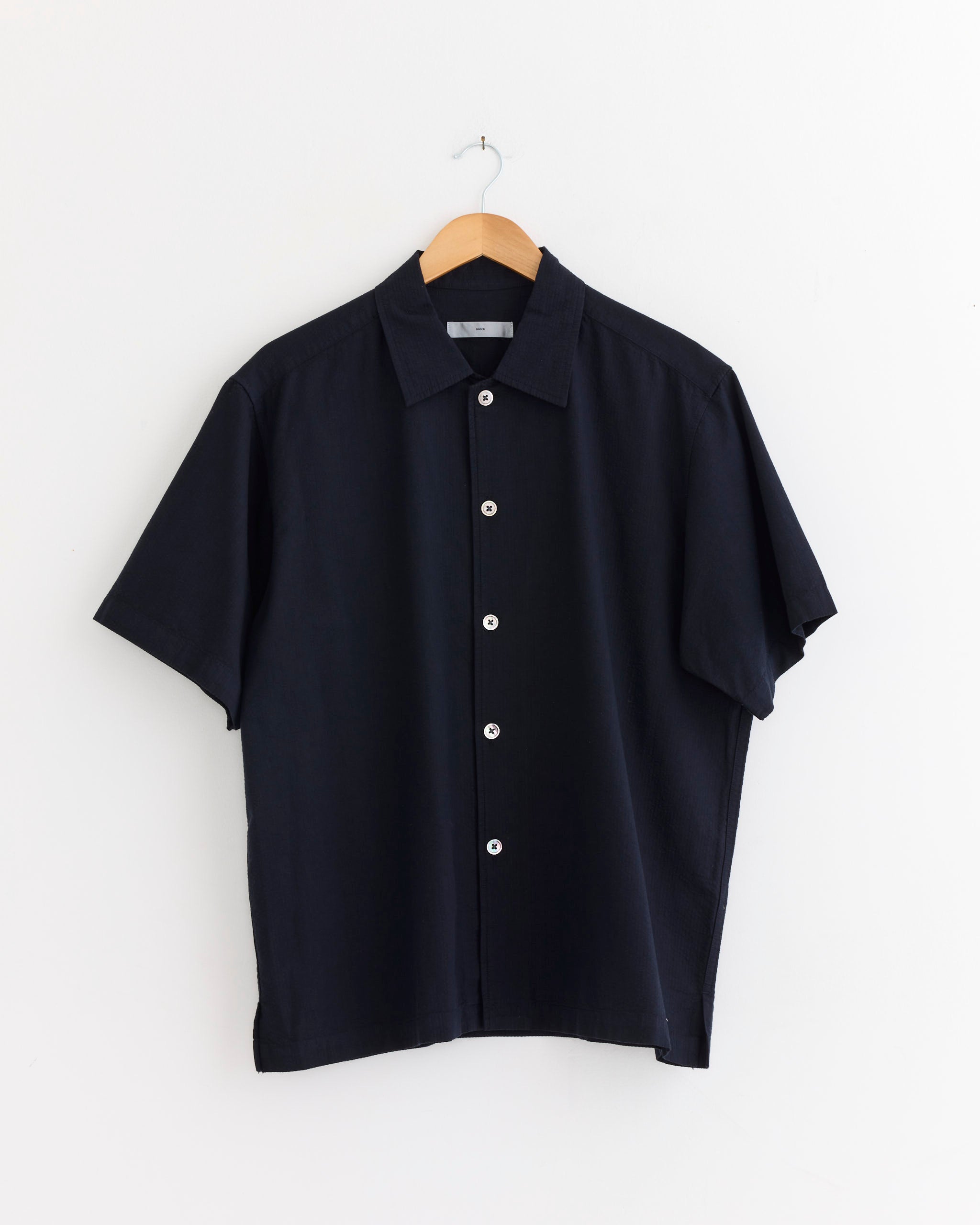 Wool Herringbone Blouson in Black