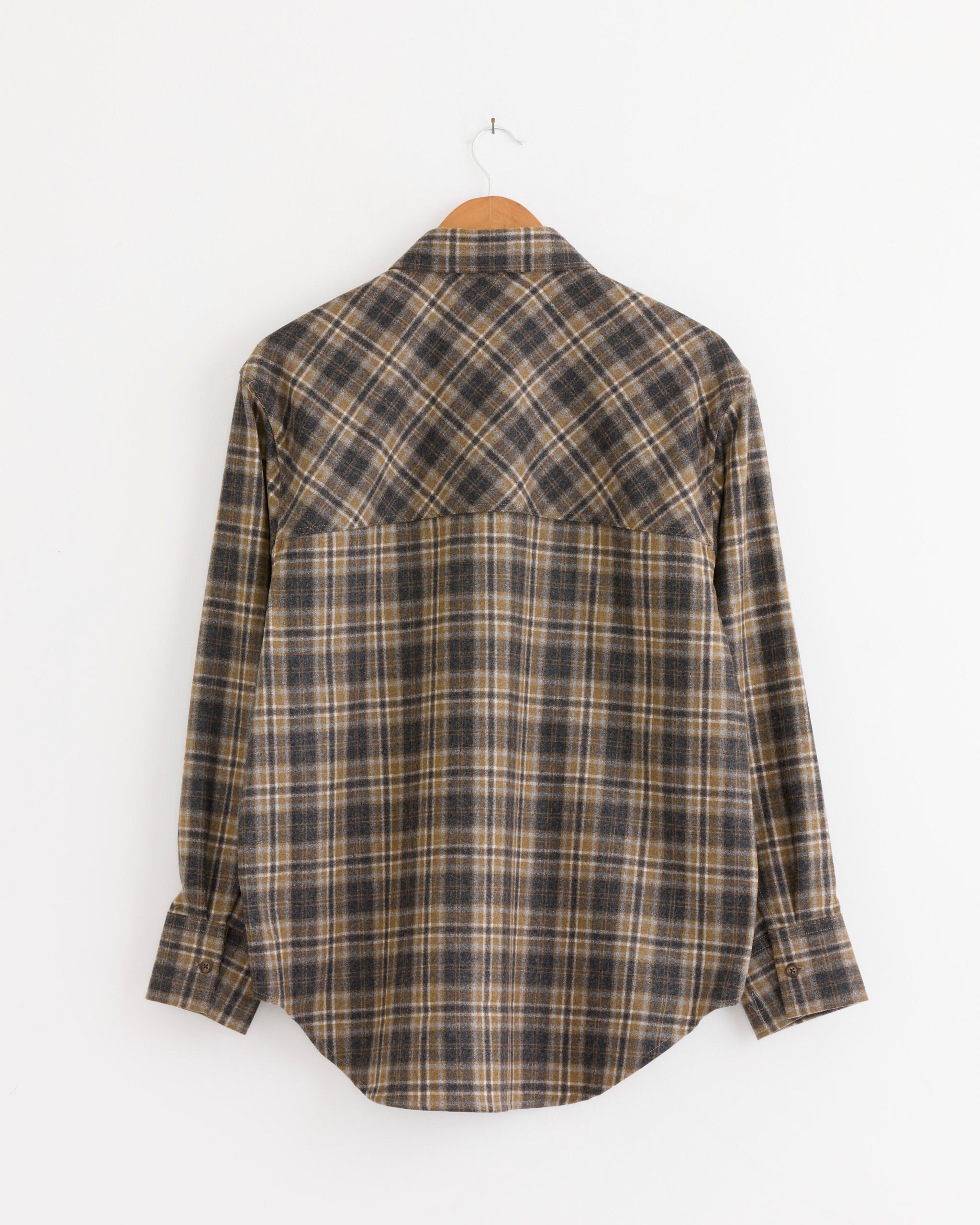 Róhe Western Checked Overshirt - Olive / FR34 (287067)