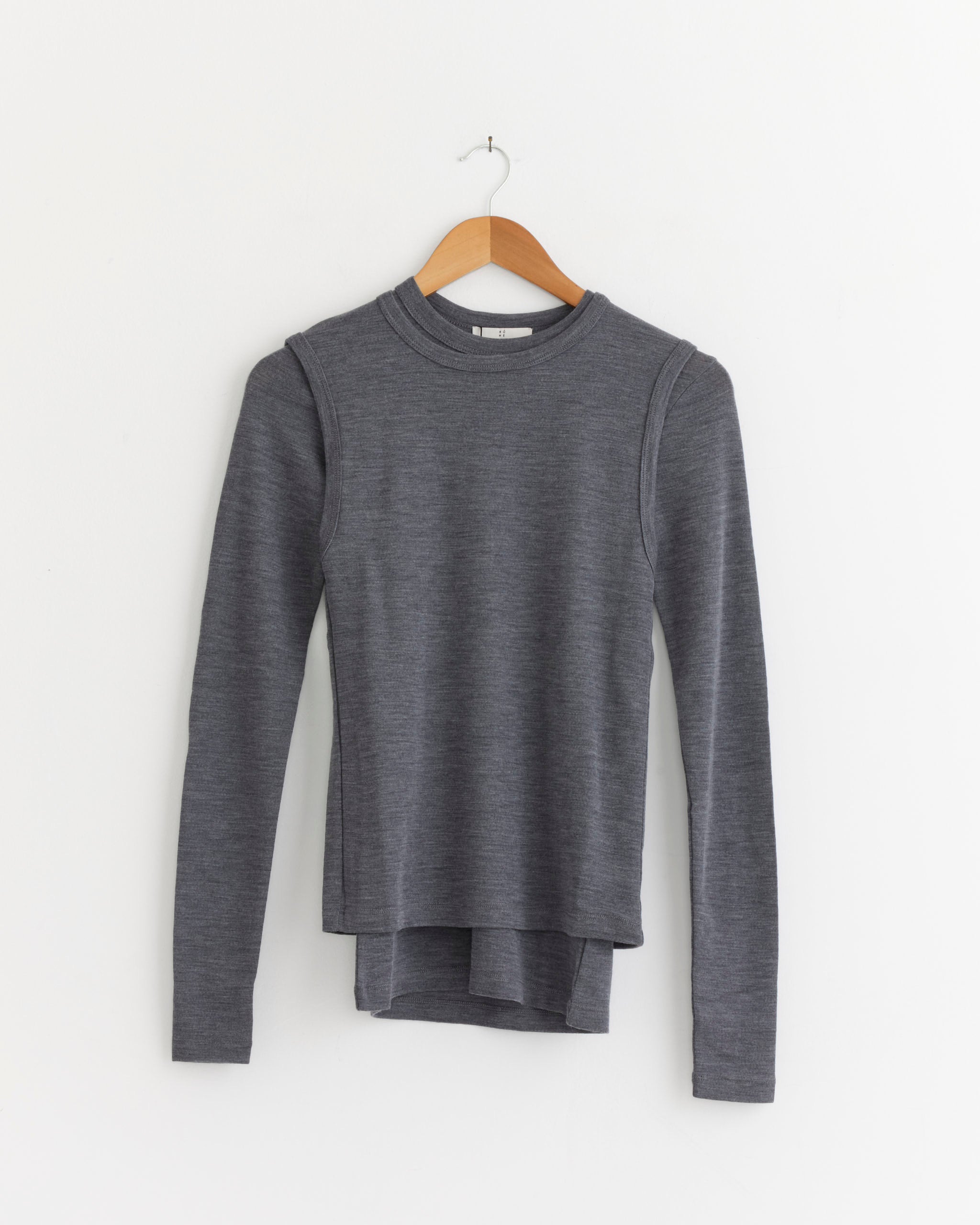 Róhe Merino Twin Set - Mid Grey Melange / FR36 (287072)