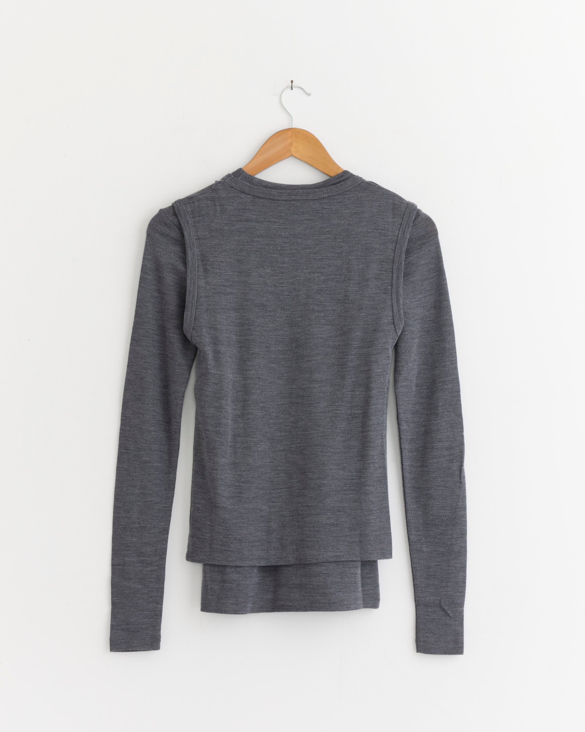 Róhe Merino Twin Set - Mid Grey Melange / FR36 (287072)