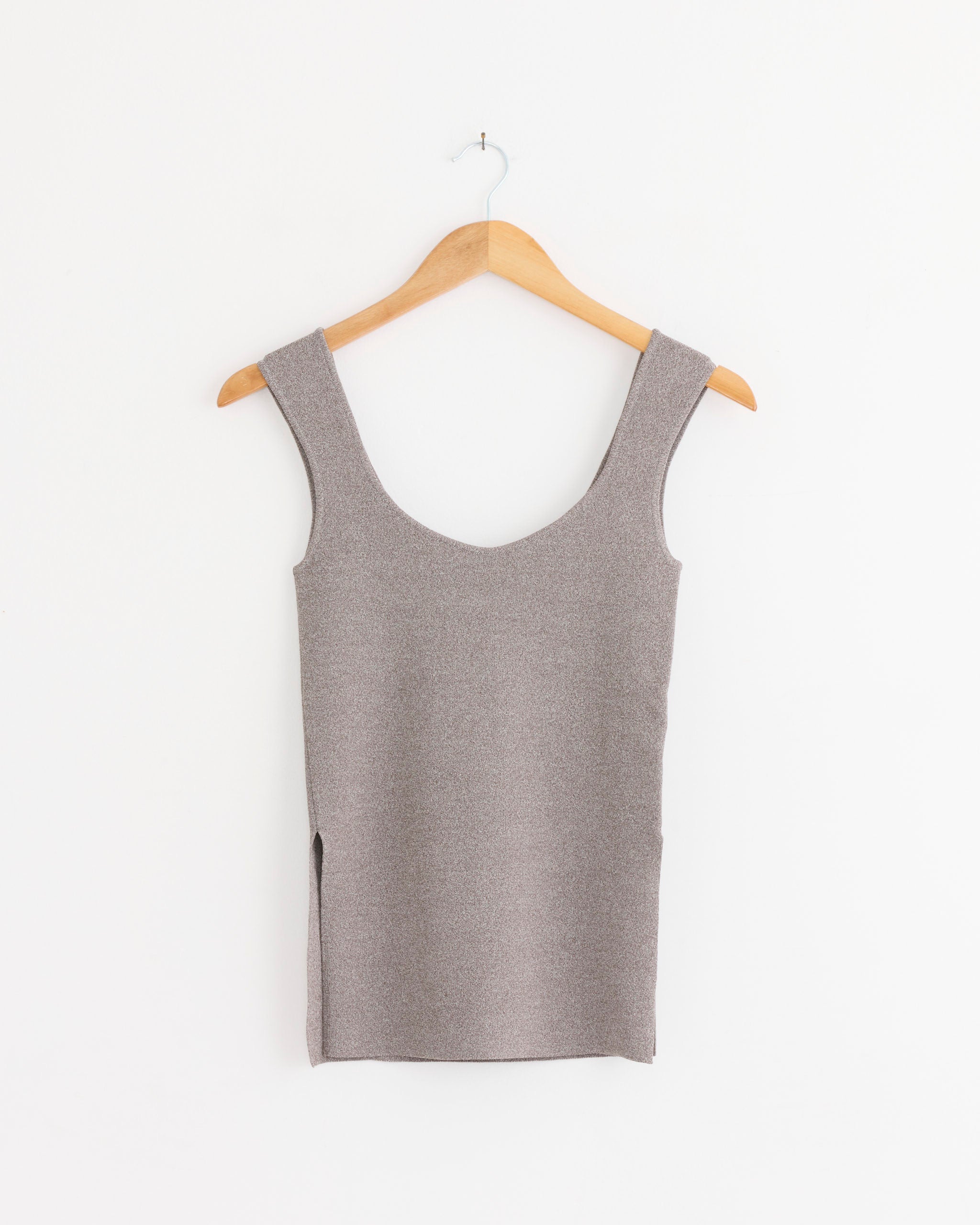 Róhe Bustier Shaped Side Slit Top - Taupe Melange / FR34 (287078)