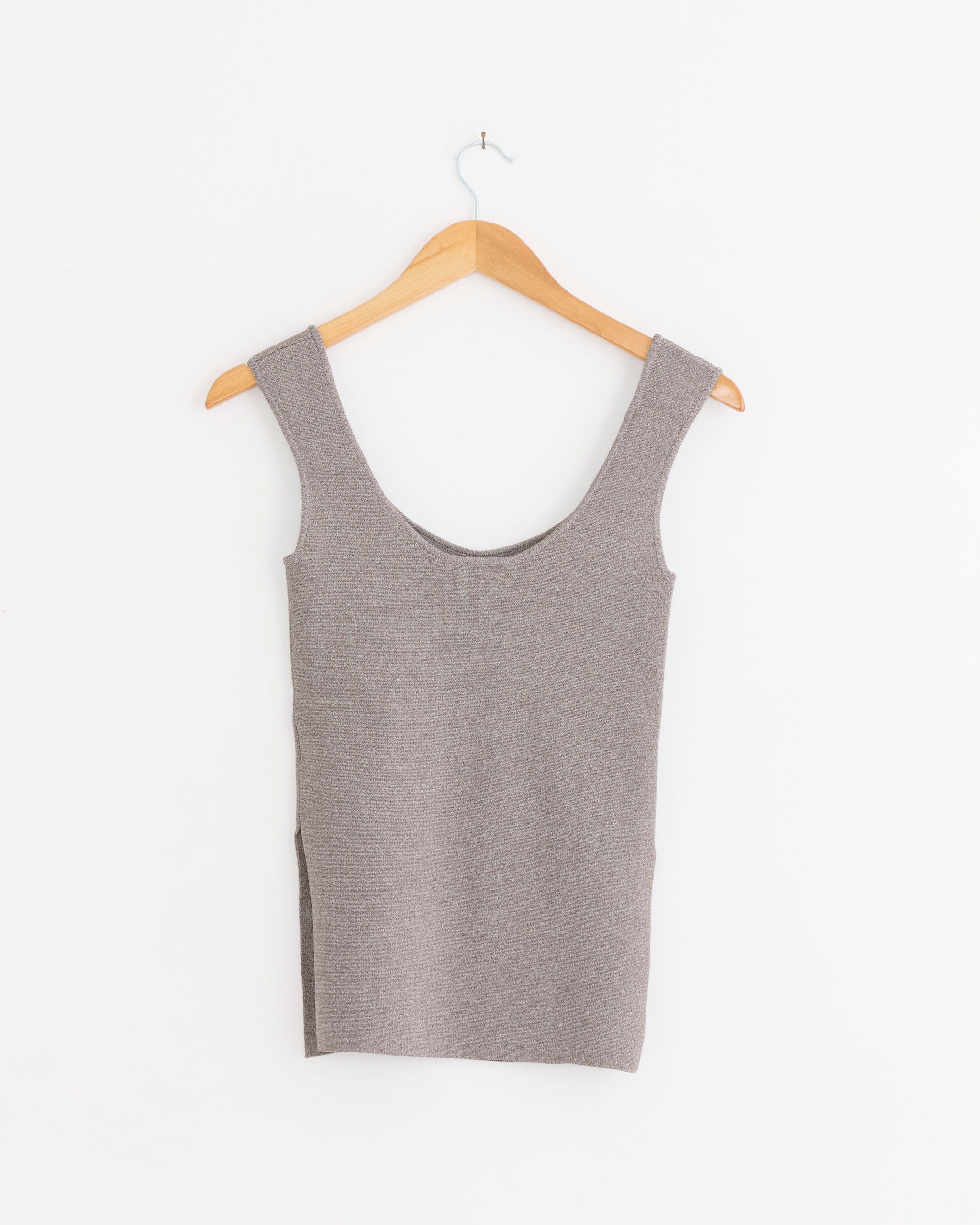 Róhe Bustier Shaped Side Slit Top - Taupe Melange / FR34 (287078)