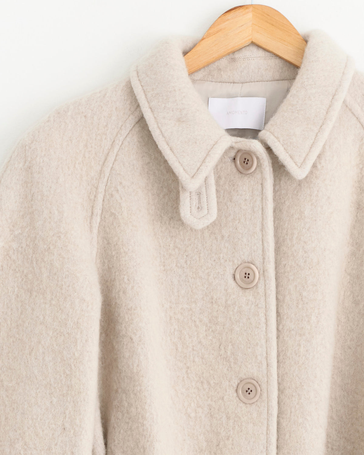 Alpaca Raglan Coat in Ivory - Ivory / 1 (287188)