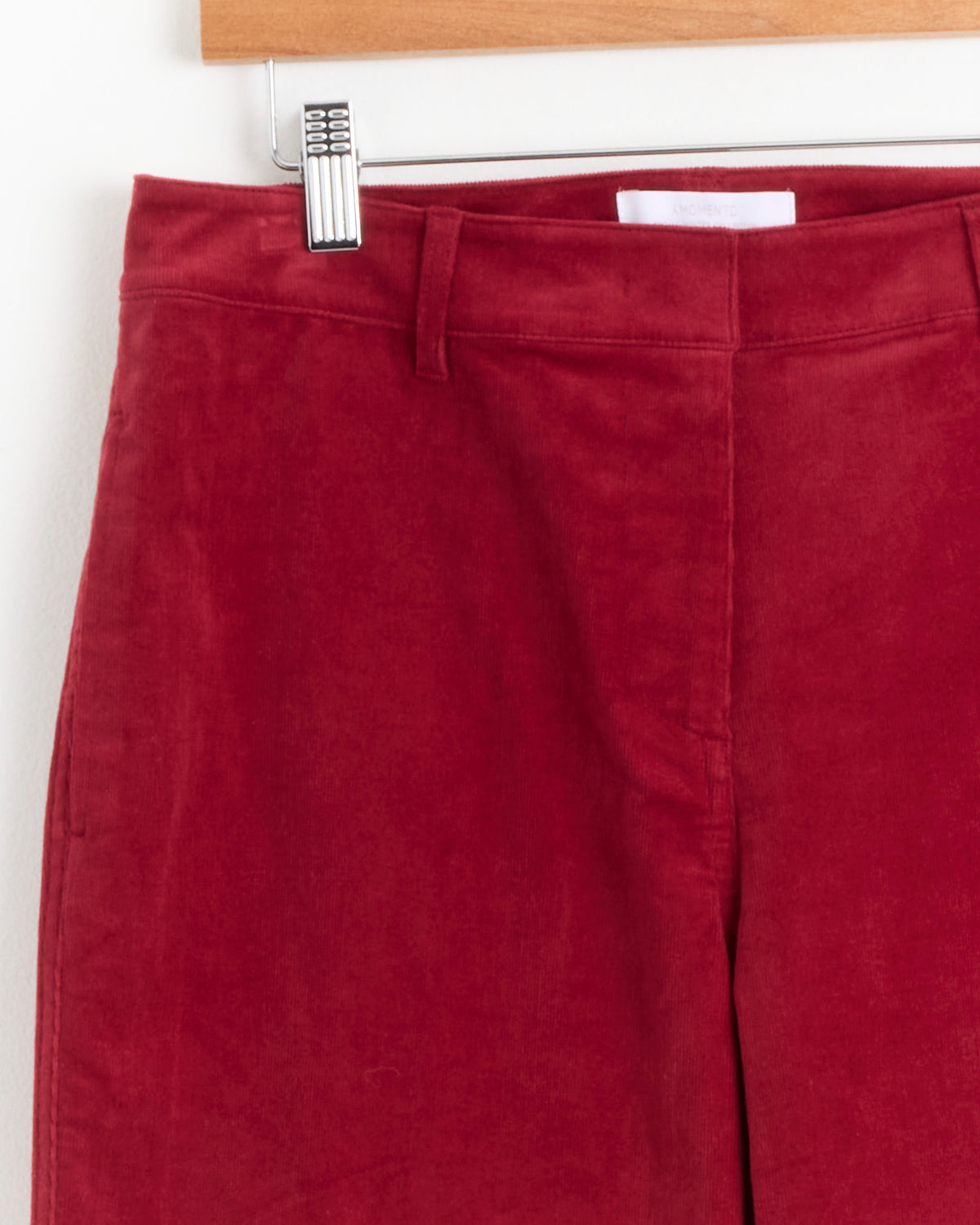 Amomento Corduroy Flared Pant, Red - Red / 1 (287202)