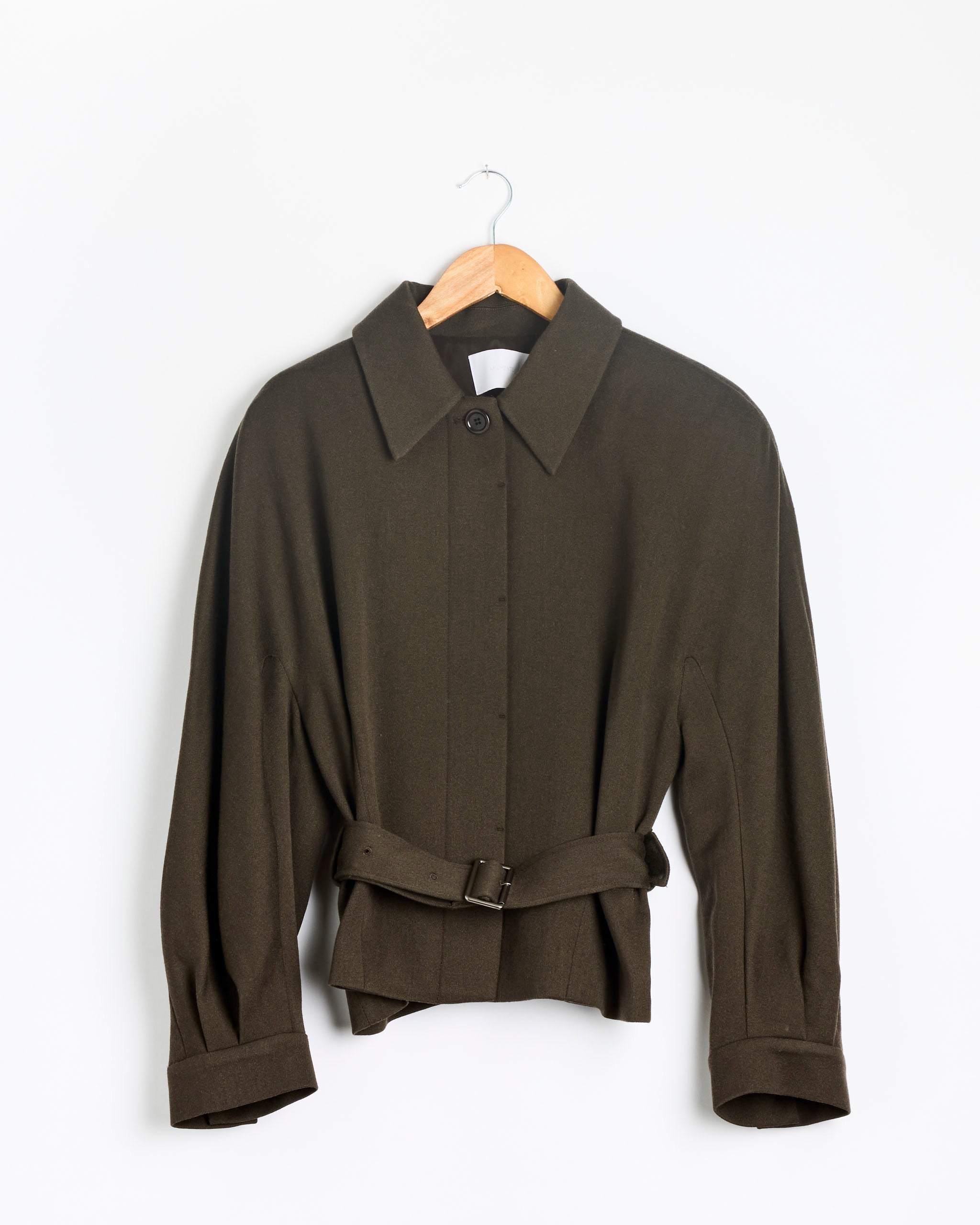 Amomento Belted Wool Jacket - Brown / 0 (287211)