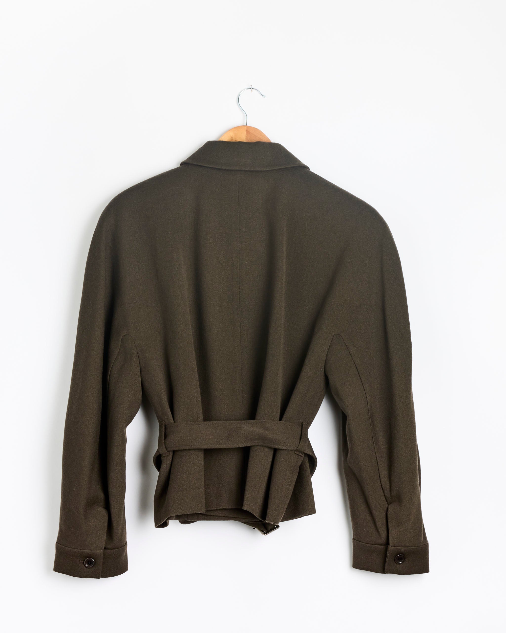 Amomento Belted Wool Jacket - Brown / 0 (287211)