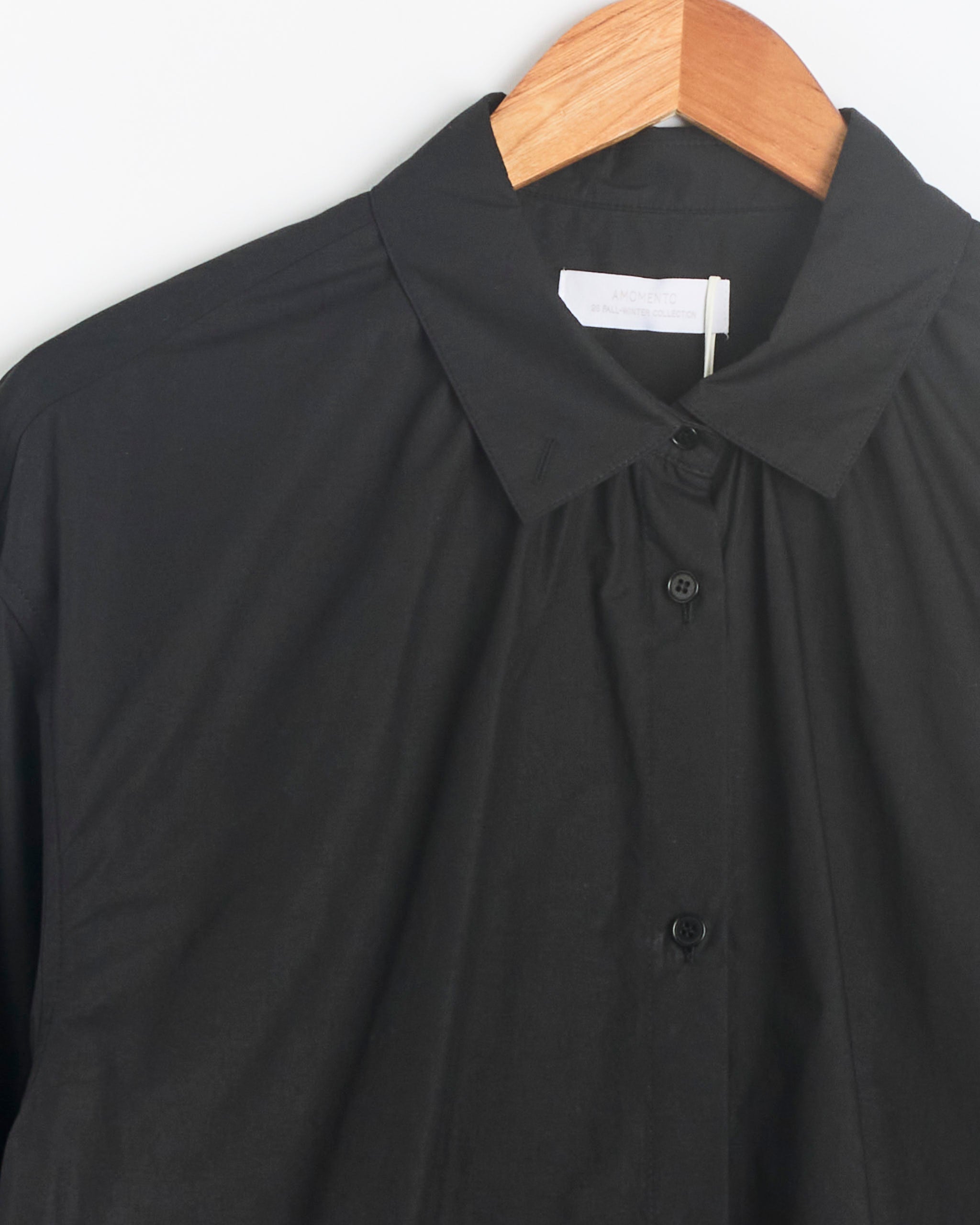 Amomento Neck Shirring Shirt - Black / 0 (287220)