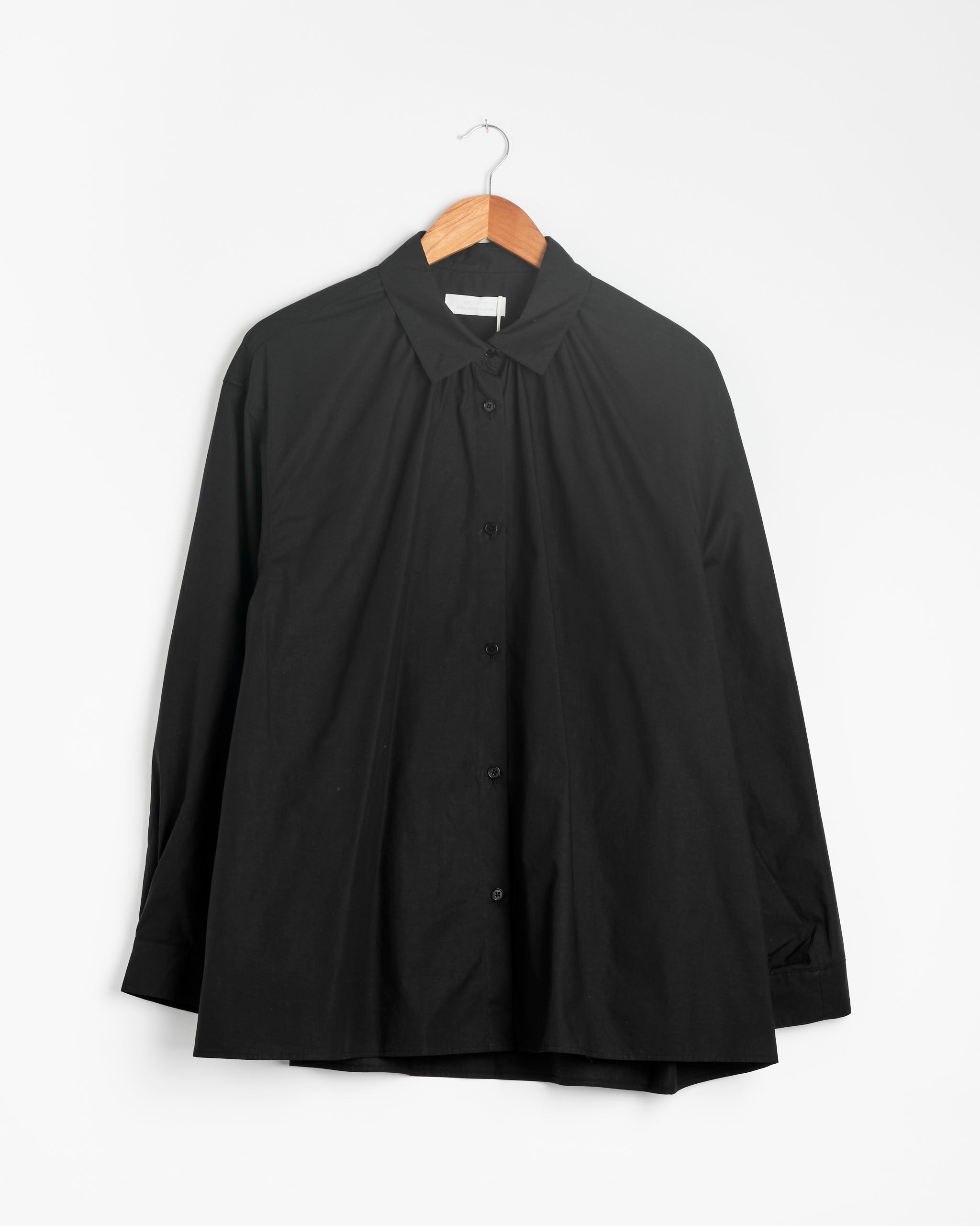 Amomento Neck Shirring Shirt - Black / 0 (287220)