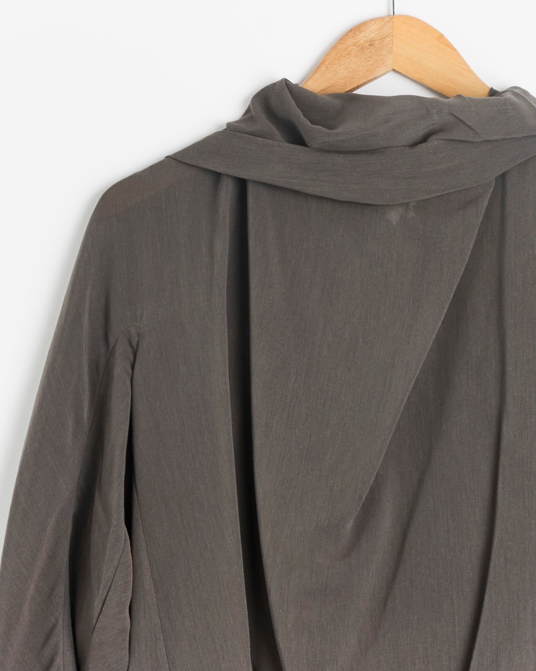Amomento Sheer Cotton Scarf Top - Grey / 0 (287223)