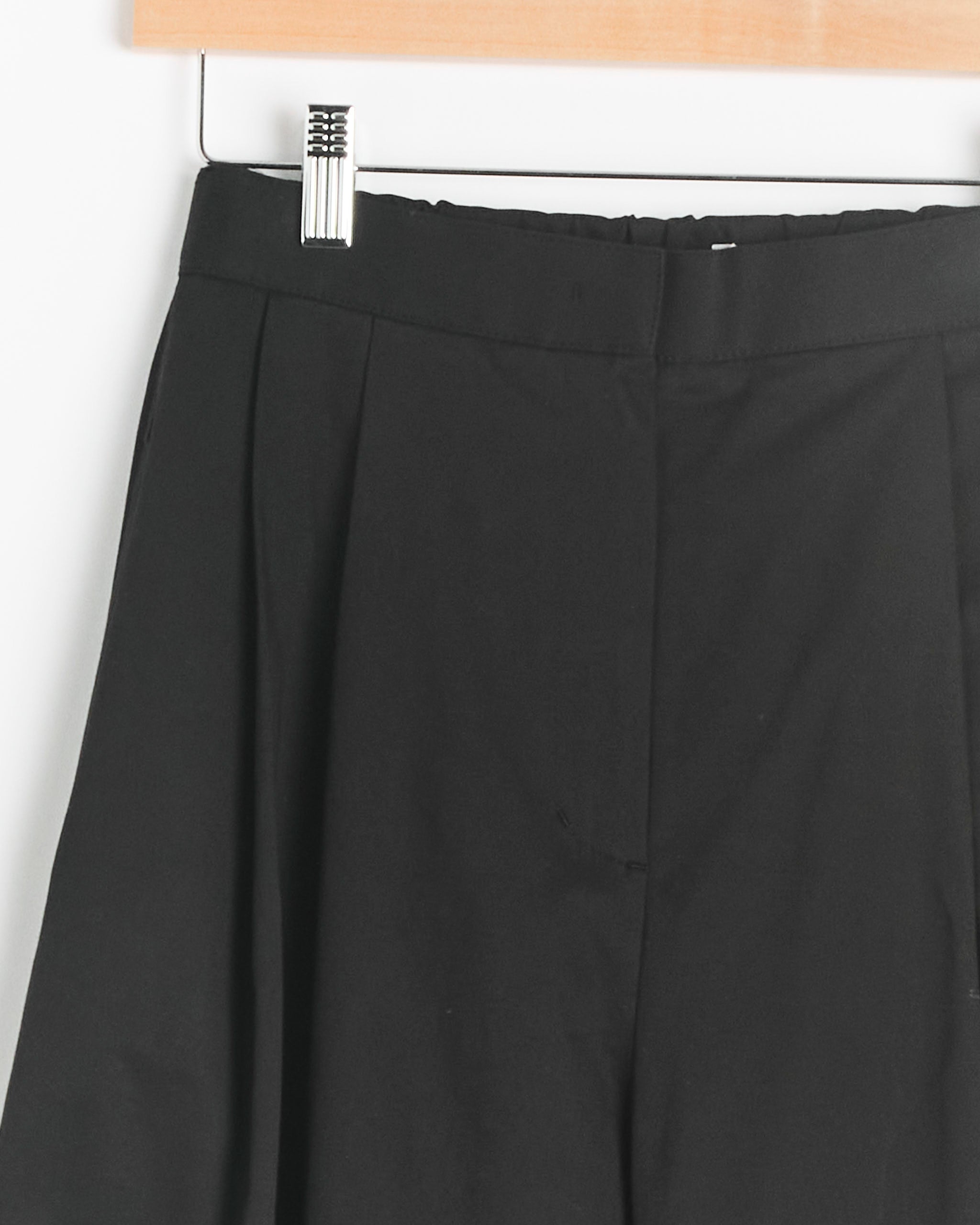 Amomento Two Tuck Wide Banding Pant - Black / 0 (287232)