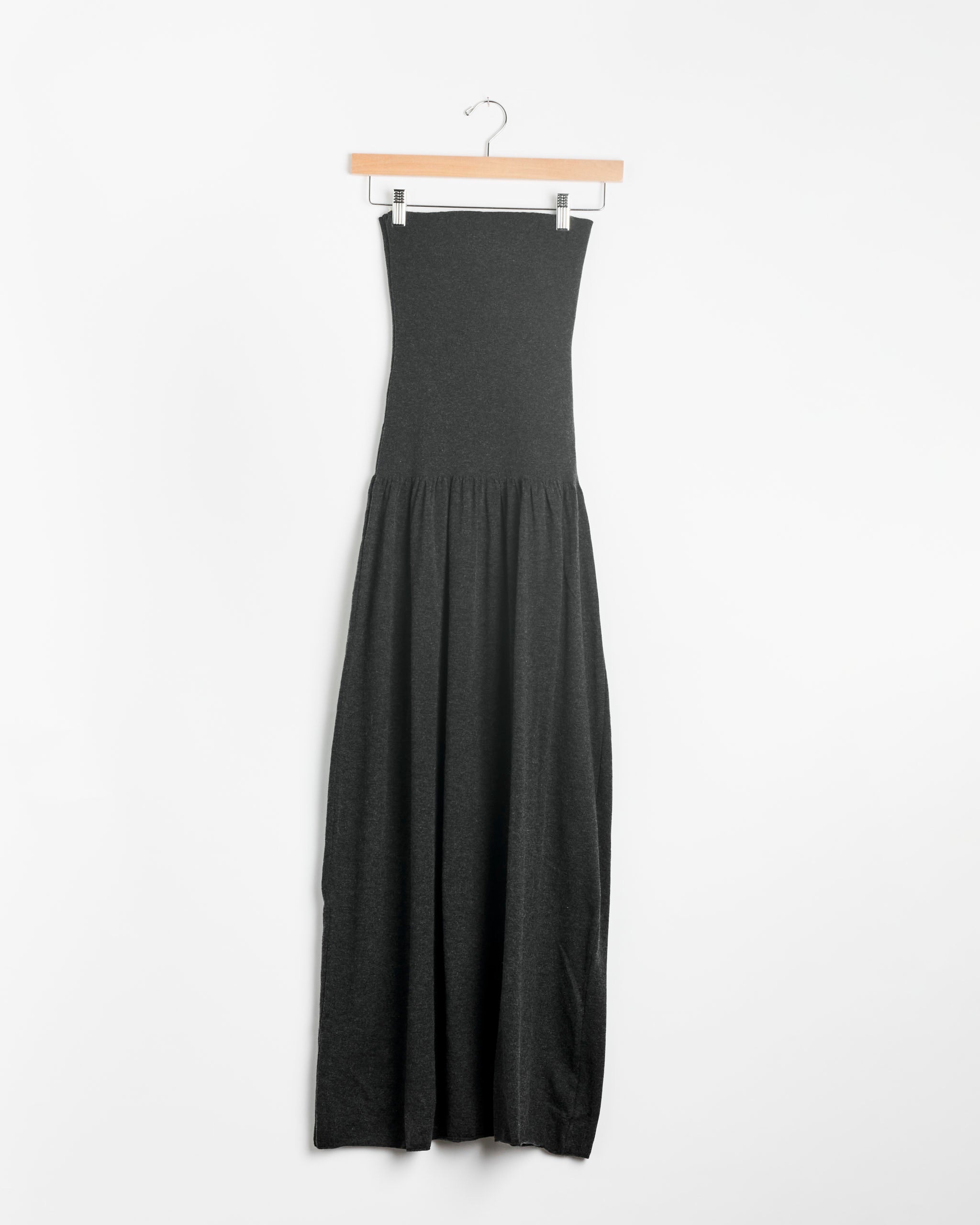 Amomento Shirring Knit Maxi Dress - Charcoal / 0 (287238)