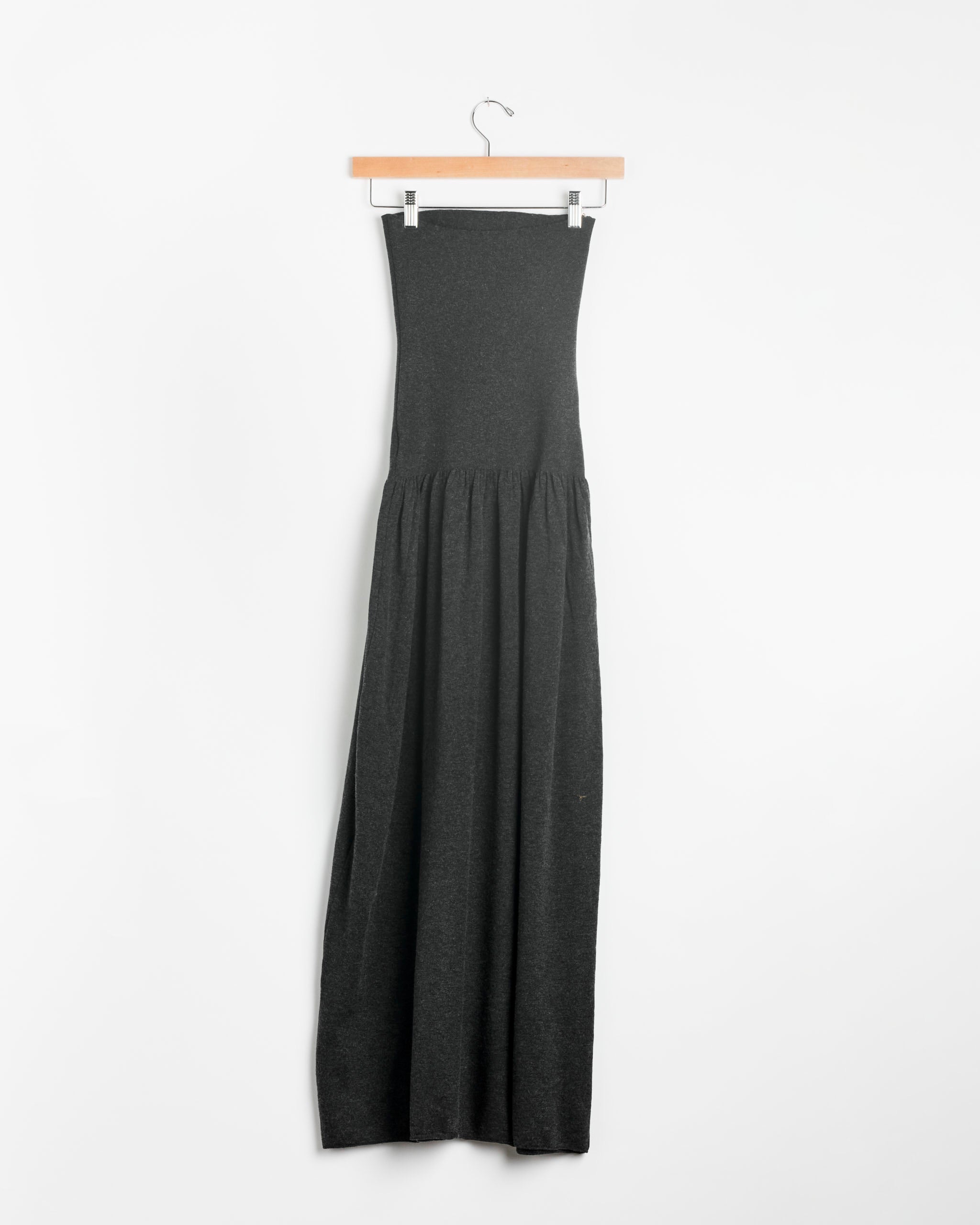Amomento Shirring Knit Maxi Dress - Charcoal / 0 (287238)