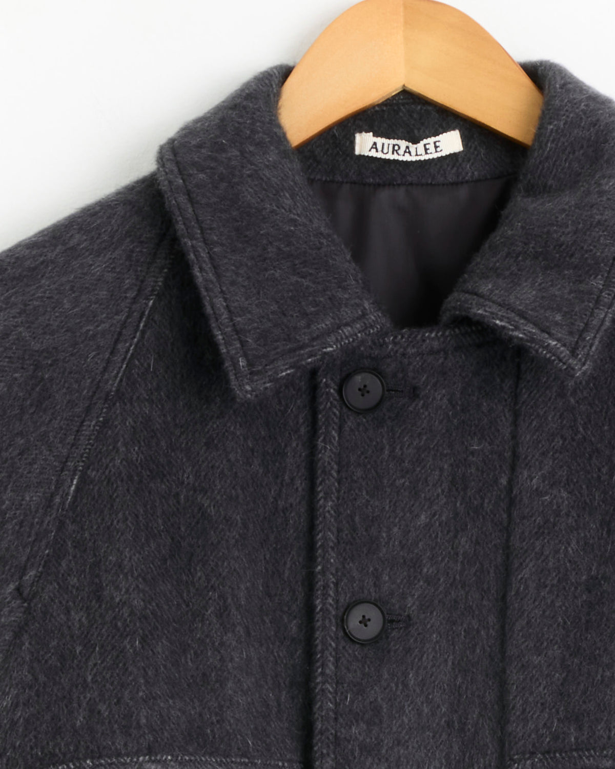 Auralee Hairy Wool Mohair Chambray Blouson - Dark Grey / 1 (287288)