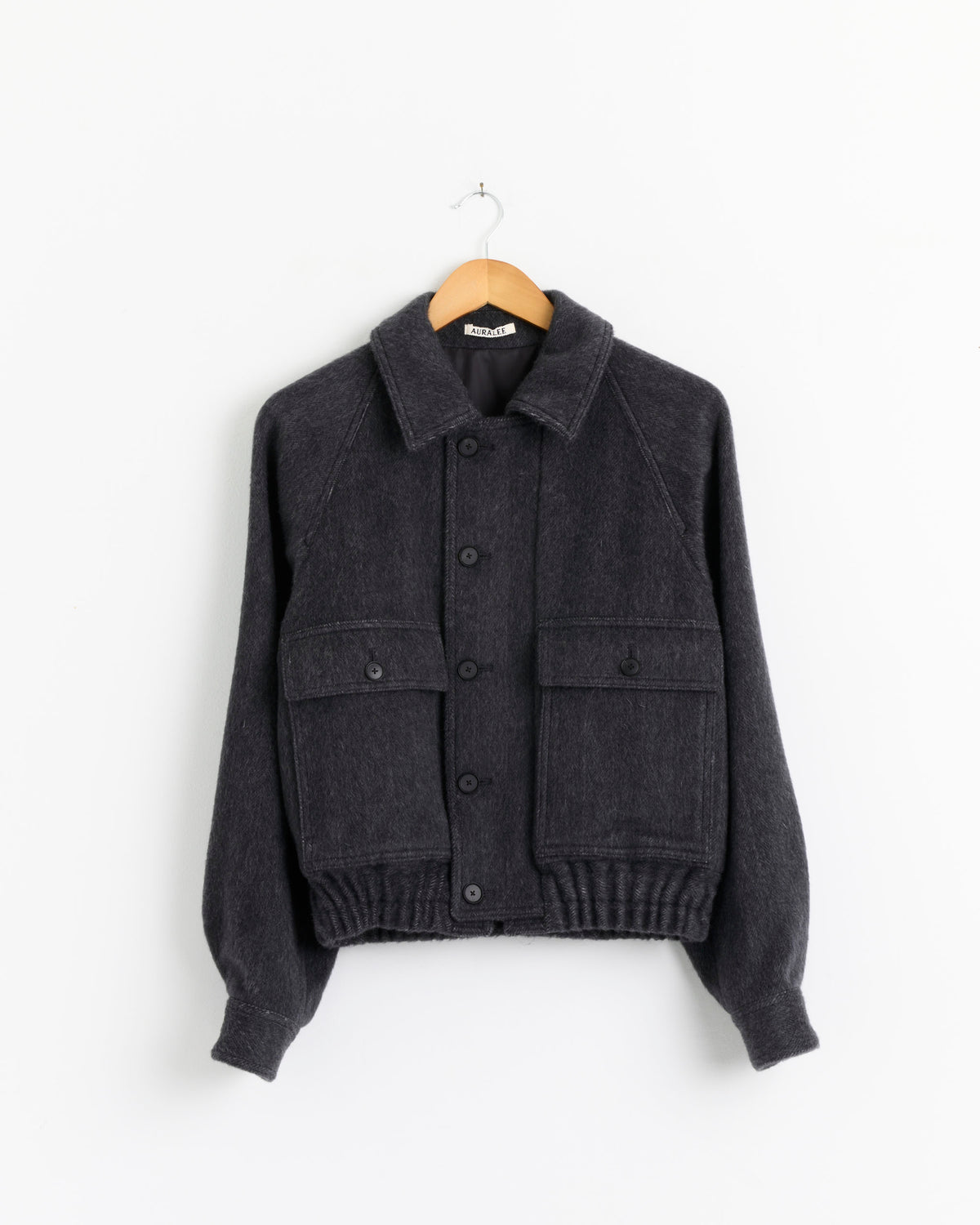 Auralee Hairy Wool Mohair Chambray Blouson - Dark Grey / 1 (287288)