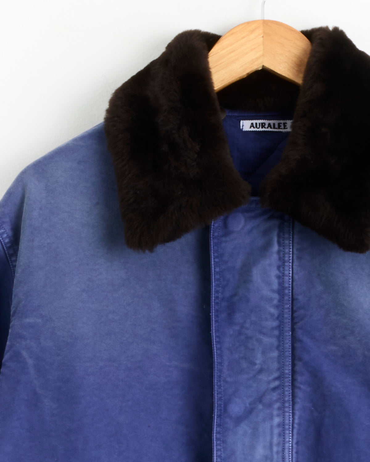 Auralee Garment Dyed Heavy Moleskin Blouson - Faded Navy / 1 (287291)