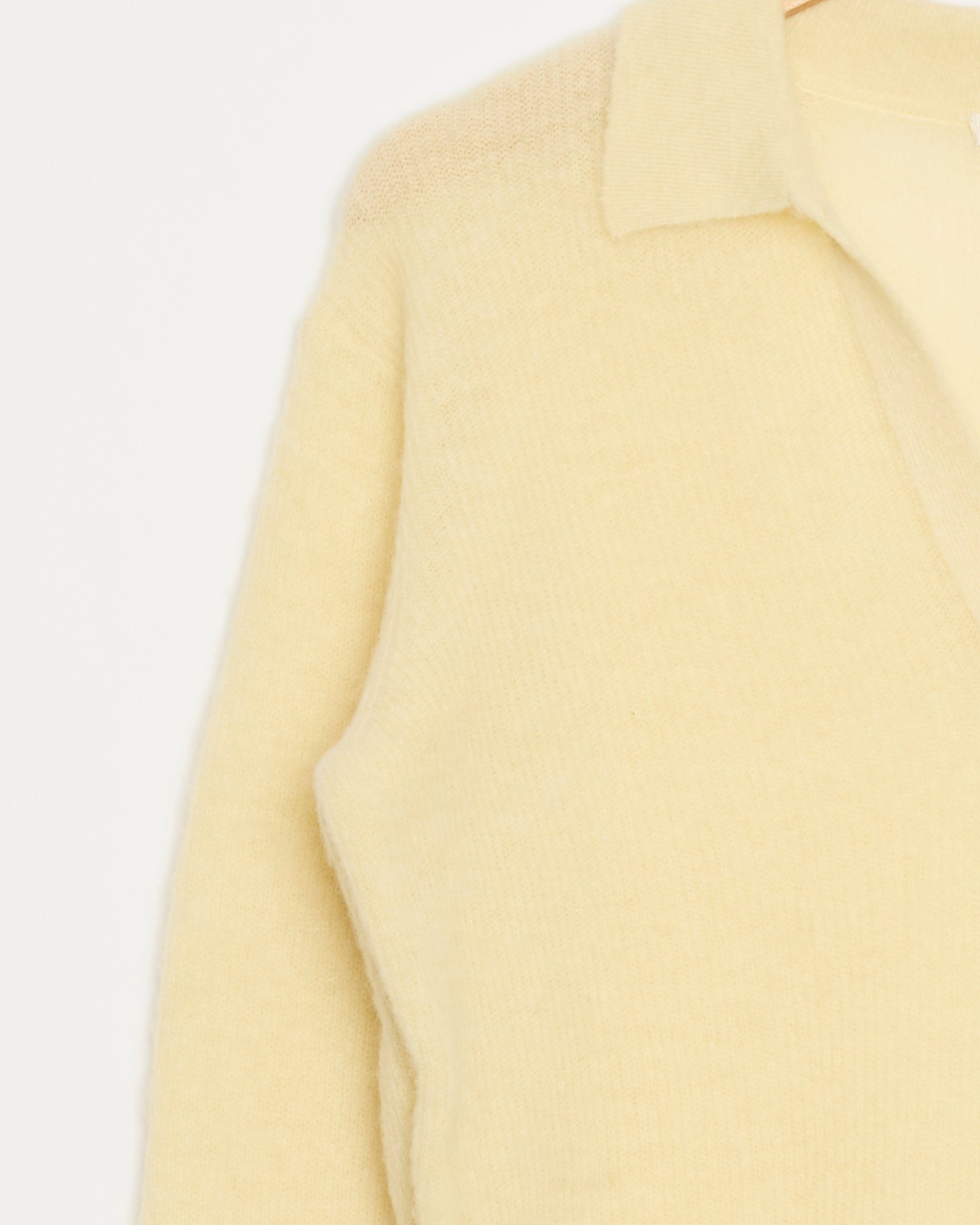 Baby Suri Alpaca Skipper Polo in Ecru