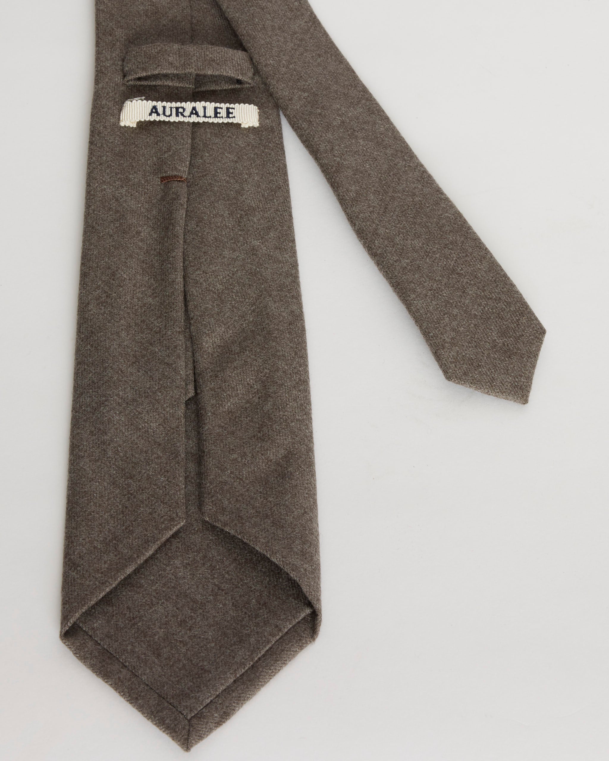 Super Light Wool Tie in Top Brown