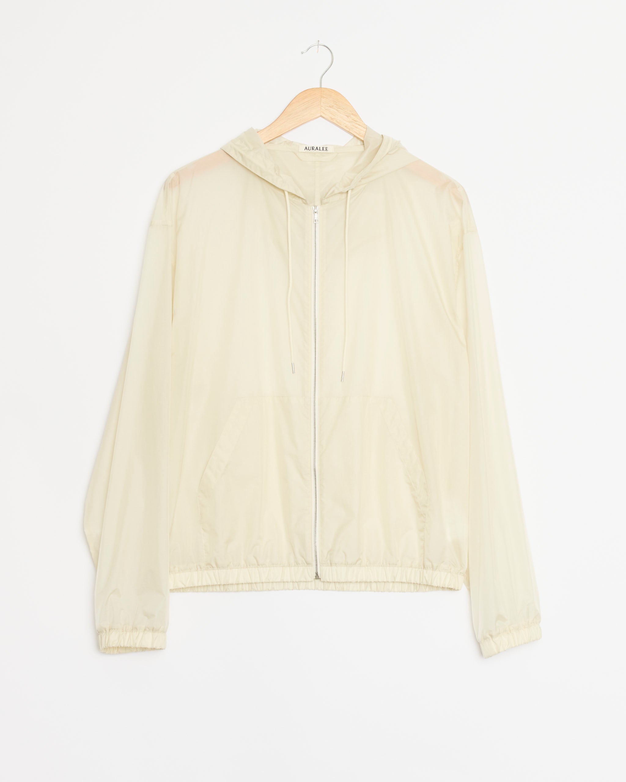 Auralee Sheer Nylon Ripstop Hoodie Blouson - Dusty Ivory / 4 (287463)