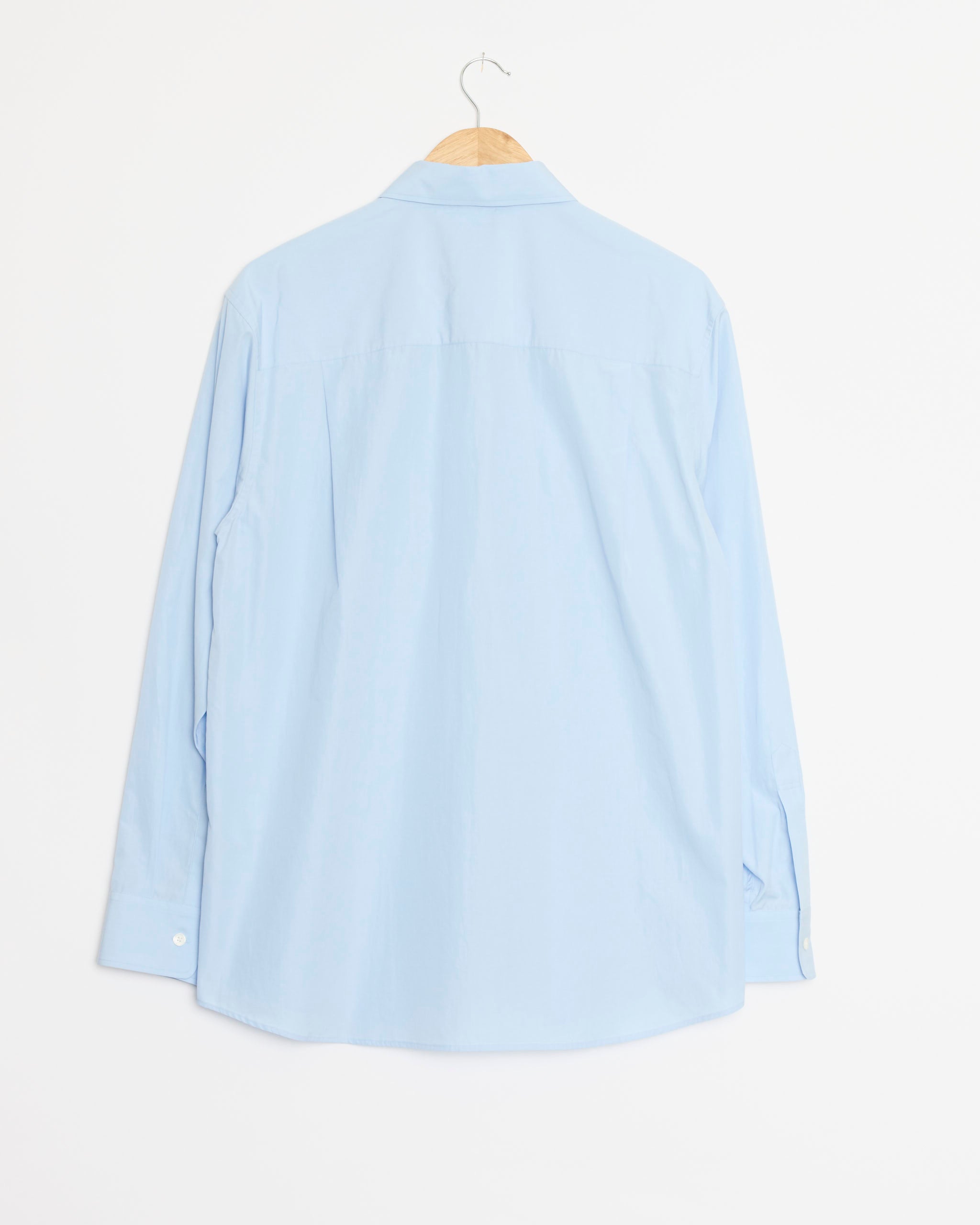 Finx Light Weather Chambray Shirt in Sax Blue