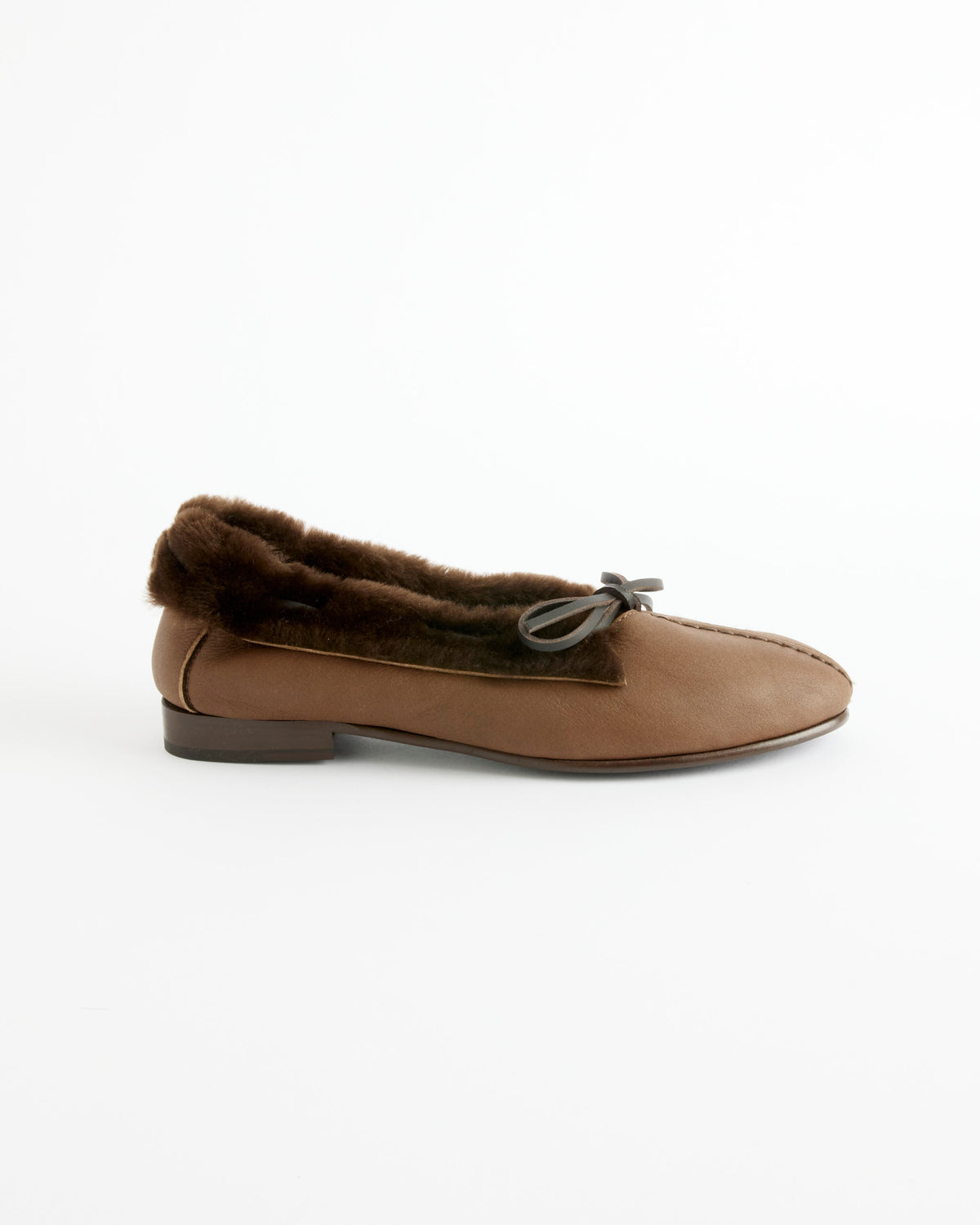 Hereu Tilla Shearling Loafer - Dark Brown / 39 (287538)