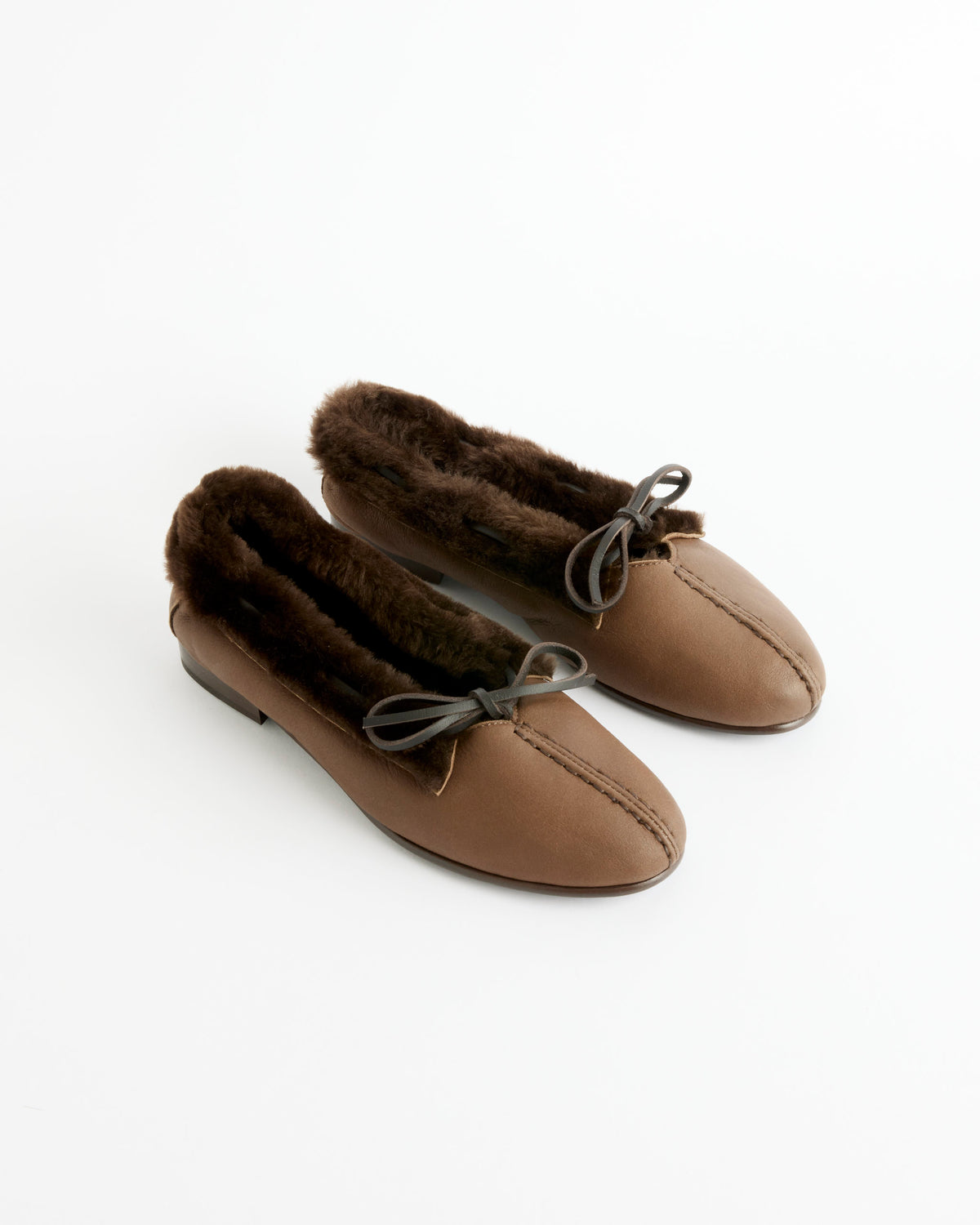 Hereu Tilla Shearling Loafer - Dark Brown / 39 (287538)