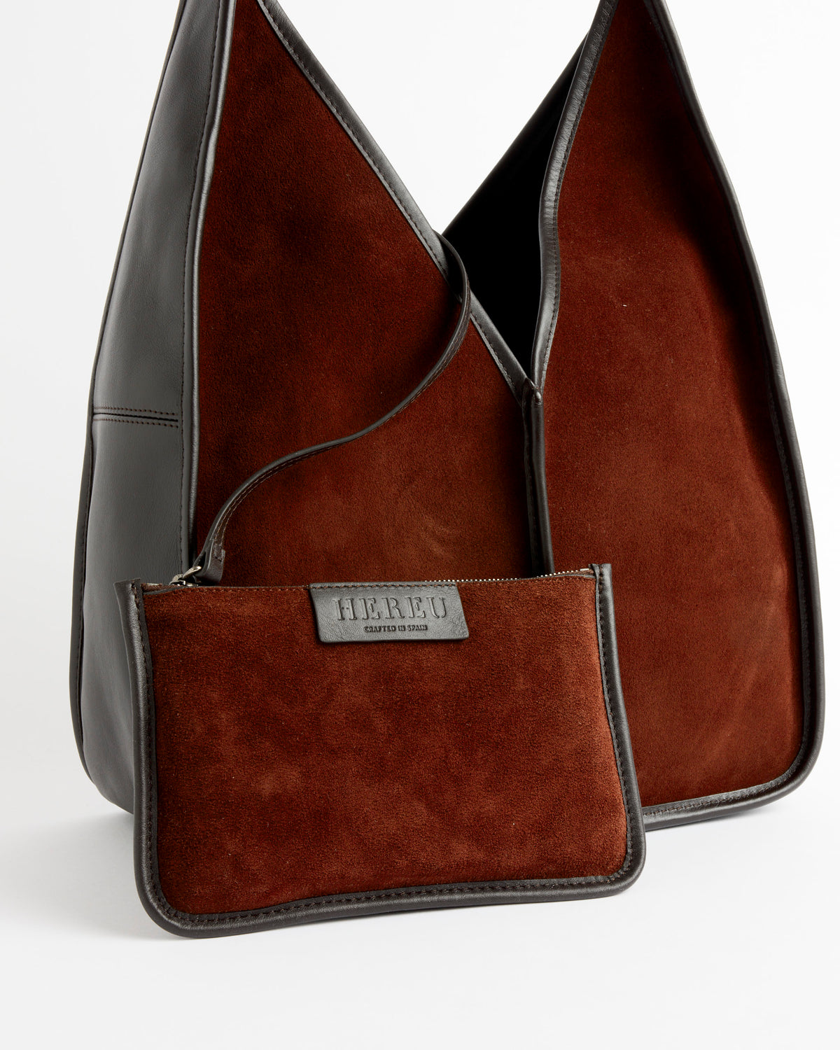 Hereu Calella Hobo Suede Bag - Dark Brown - OS - Default Title (287541)