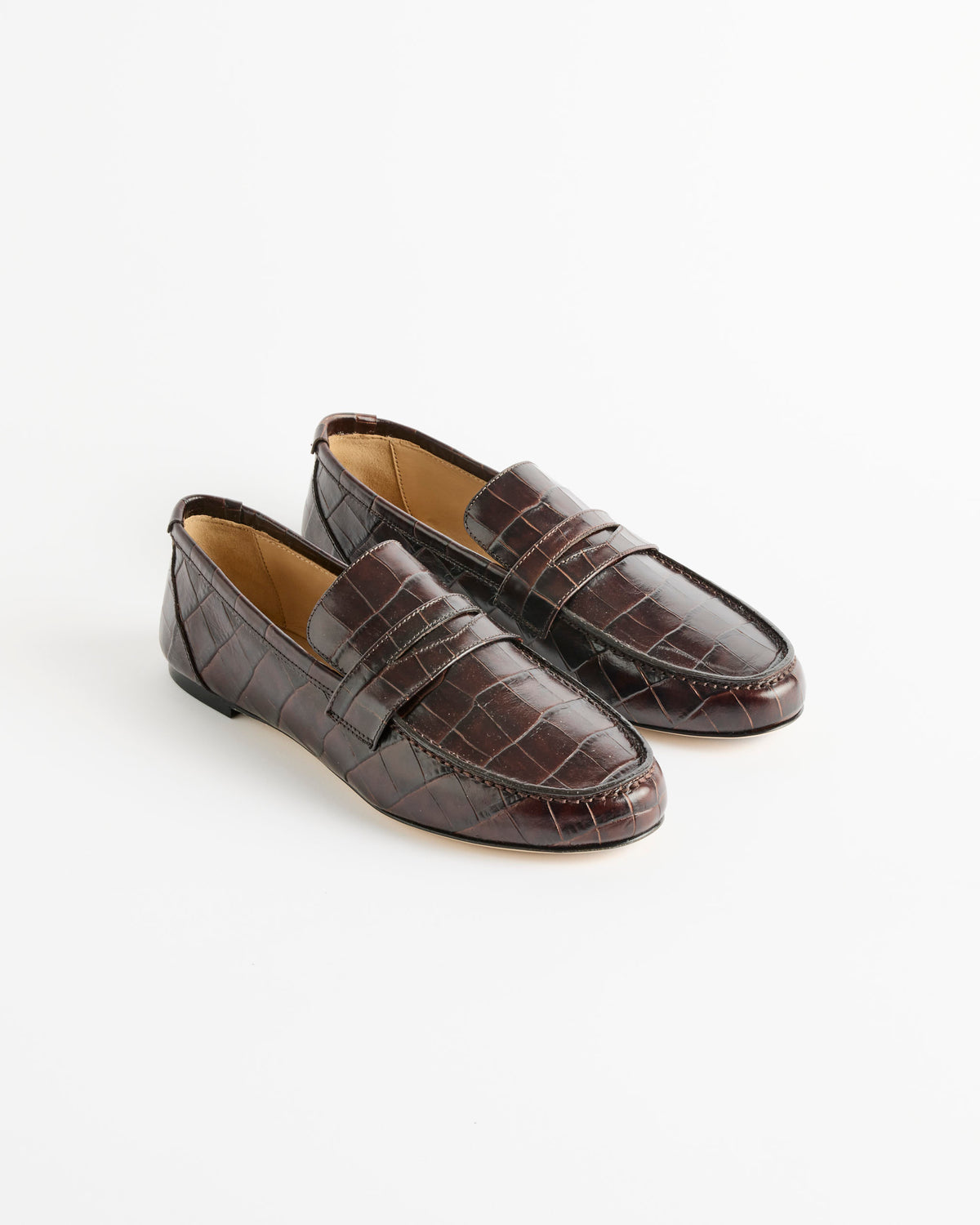 Jamie Haller The Penny Loafer - Oxblood Croc / 38 (287555)