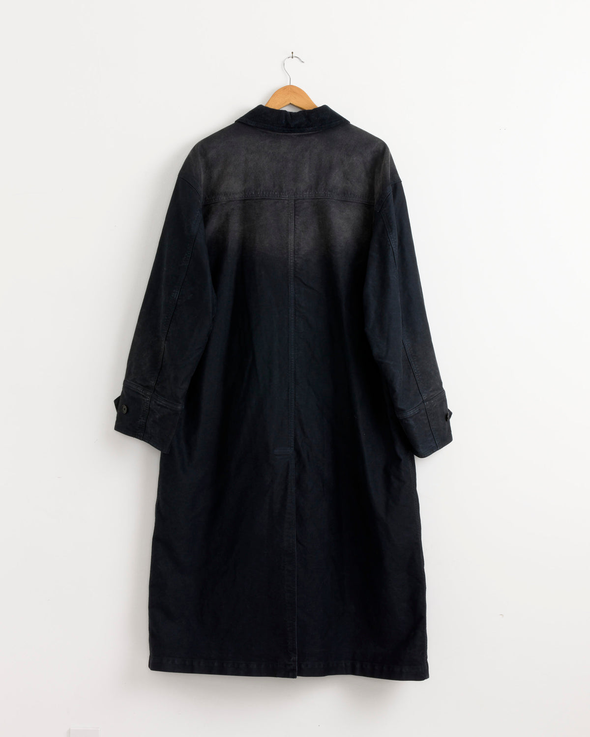 Auralee Garment Dyed Heavy Moleskin Coat, Faded Black - Faded Black / 4 (287608)
