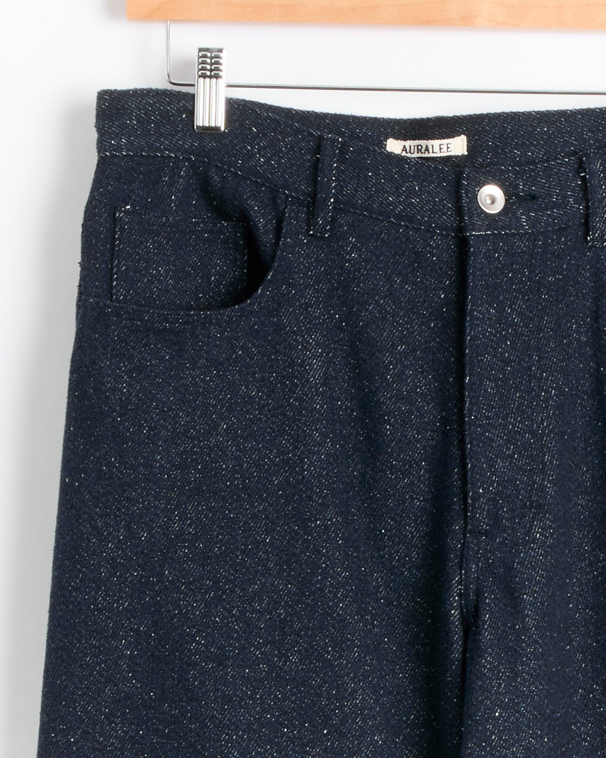 パンツ AURALEESelvedgeFadedHeavyDenimWidePants Selvedge Heavy Denim Wide Pant in Faded Black