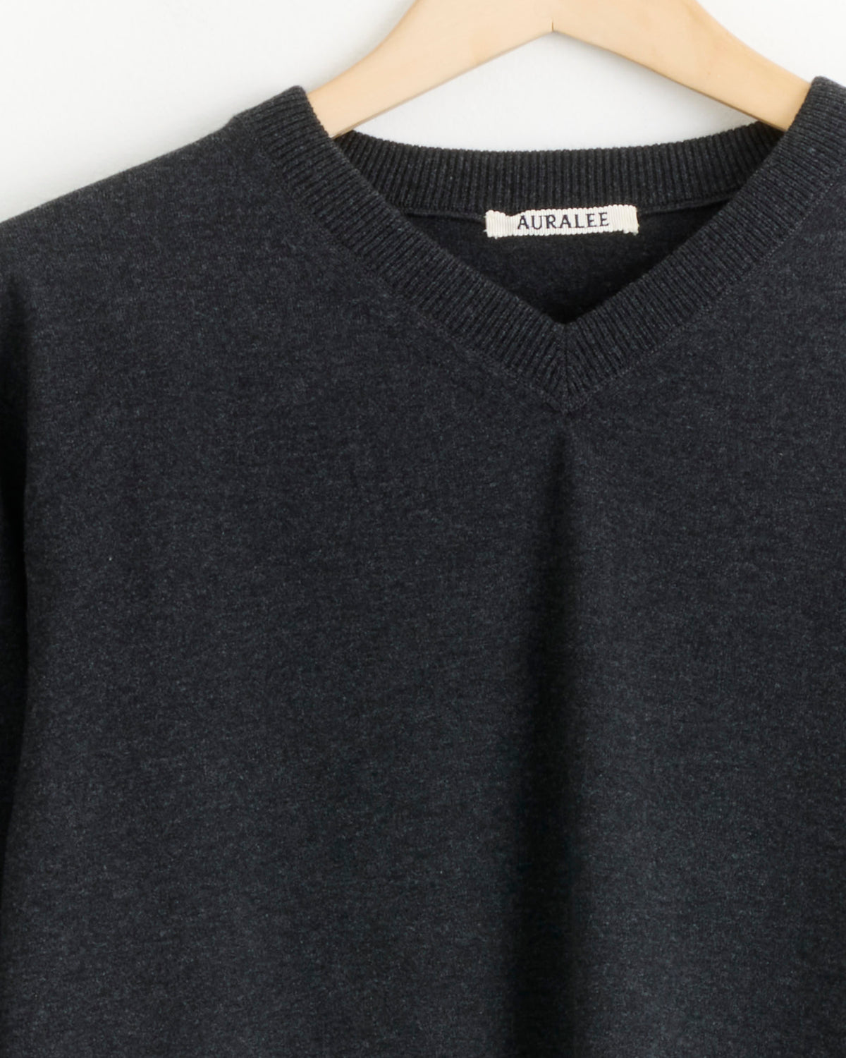 High Twist Wool V Neck Pullover in Charcoal - Charcoal / 4 (287625)